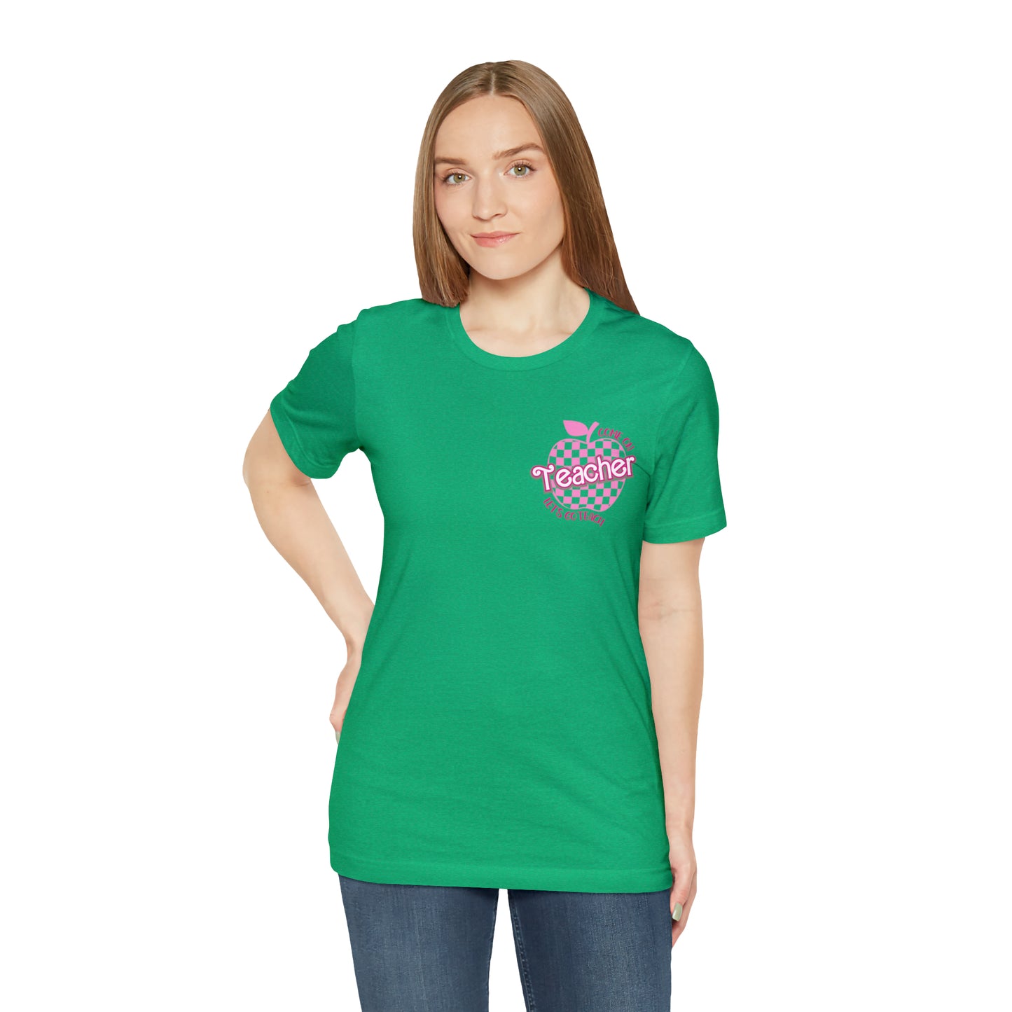 Come On Let's Go Teach Teacher Shirt, Trendy Teacher shirt, Retro Back to school, Teacher Appreciation Checkered Teacher Tee, T725