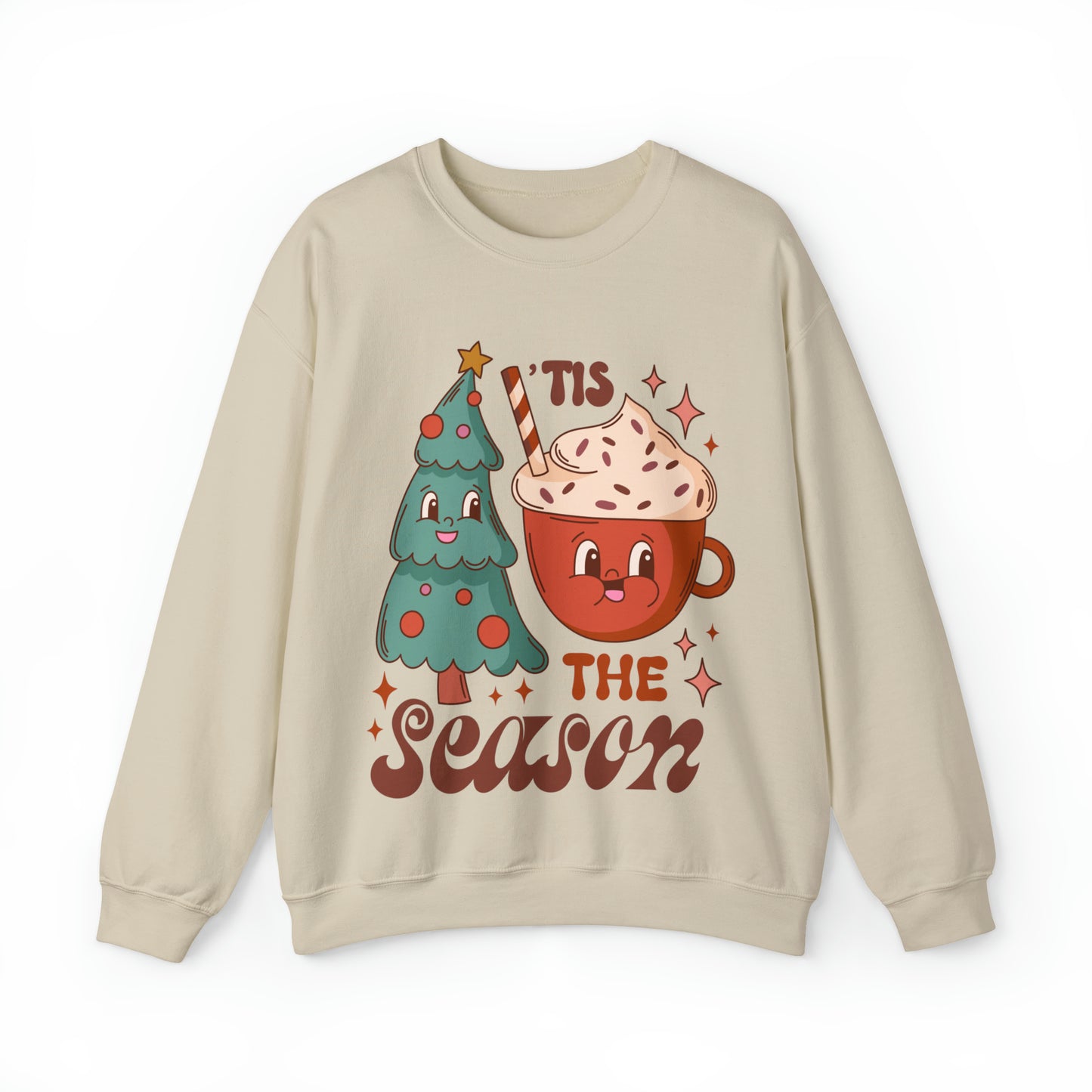 Christmas Tis The Season Sweatshirt, Merry Christmas Shirt, Christmas Tree Sweater, Christmas Tree shirt, Christmas Cake Sweatshirt, S887