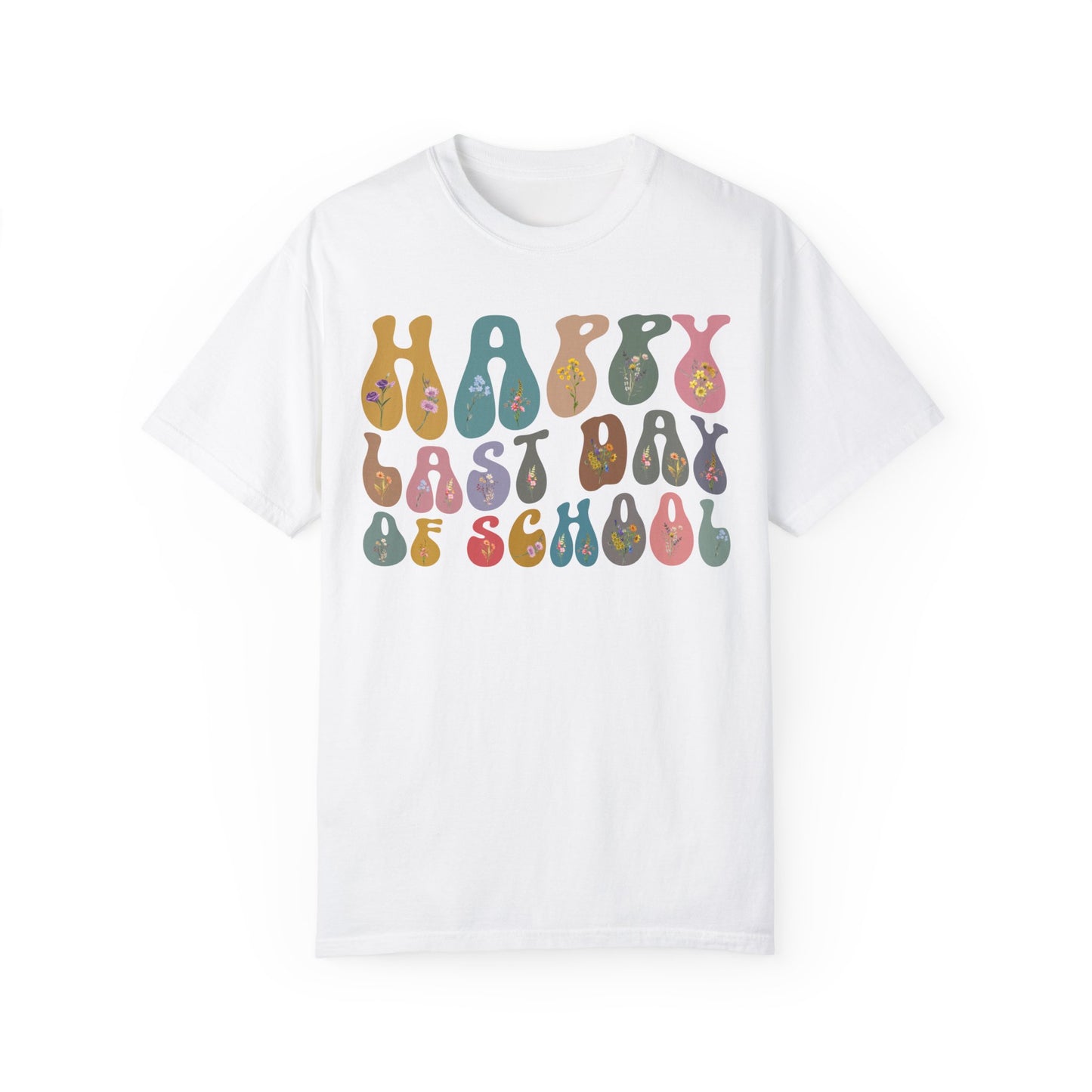 Retro Happy Last Day of School Shirts, End of Year Teacher Gift, Vintage Teacher Shirt, Comfort Colors Kindergarten Graduation Gift, CC1621