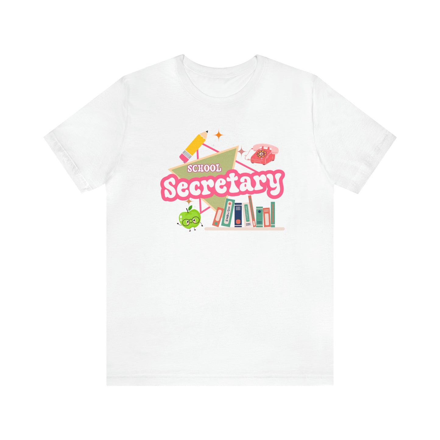 School Secretary shirt, 90s shirt, 90s teacher shirt, colorful school secretary shirt, colorful school shirt, T543