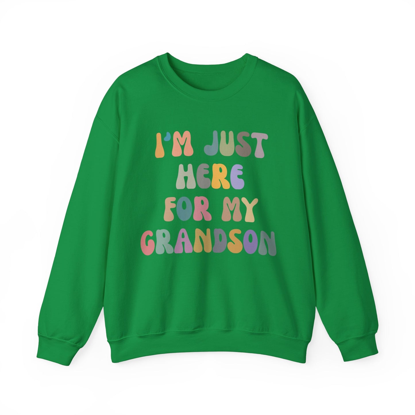 I'm Just Here for My Grandson Sweatshirt, Best Grandmother Sweatshirt, Supportive Grandma Sweatshirt, Gift for Granny from Grandson, S1073