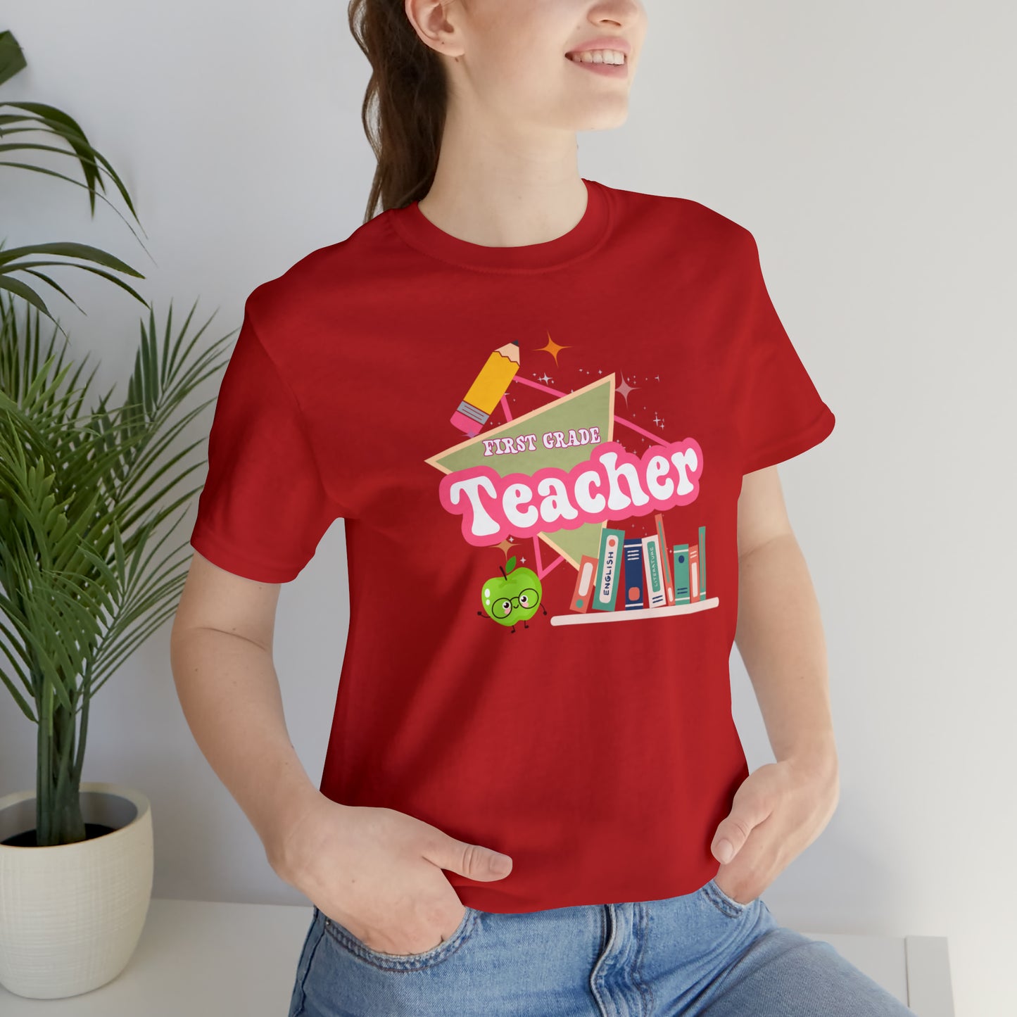 First grade teacher shirt, 1st grade shirt, 90s shirt, 90s teacher shirt, colorful school shirt, colorful teacher shirt, T542