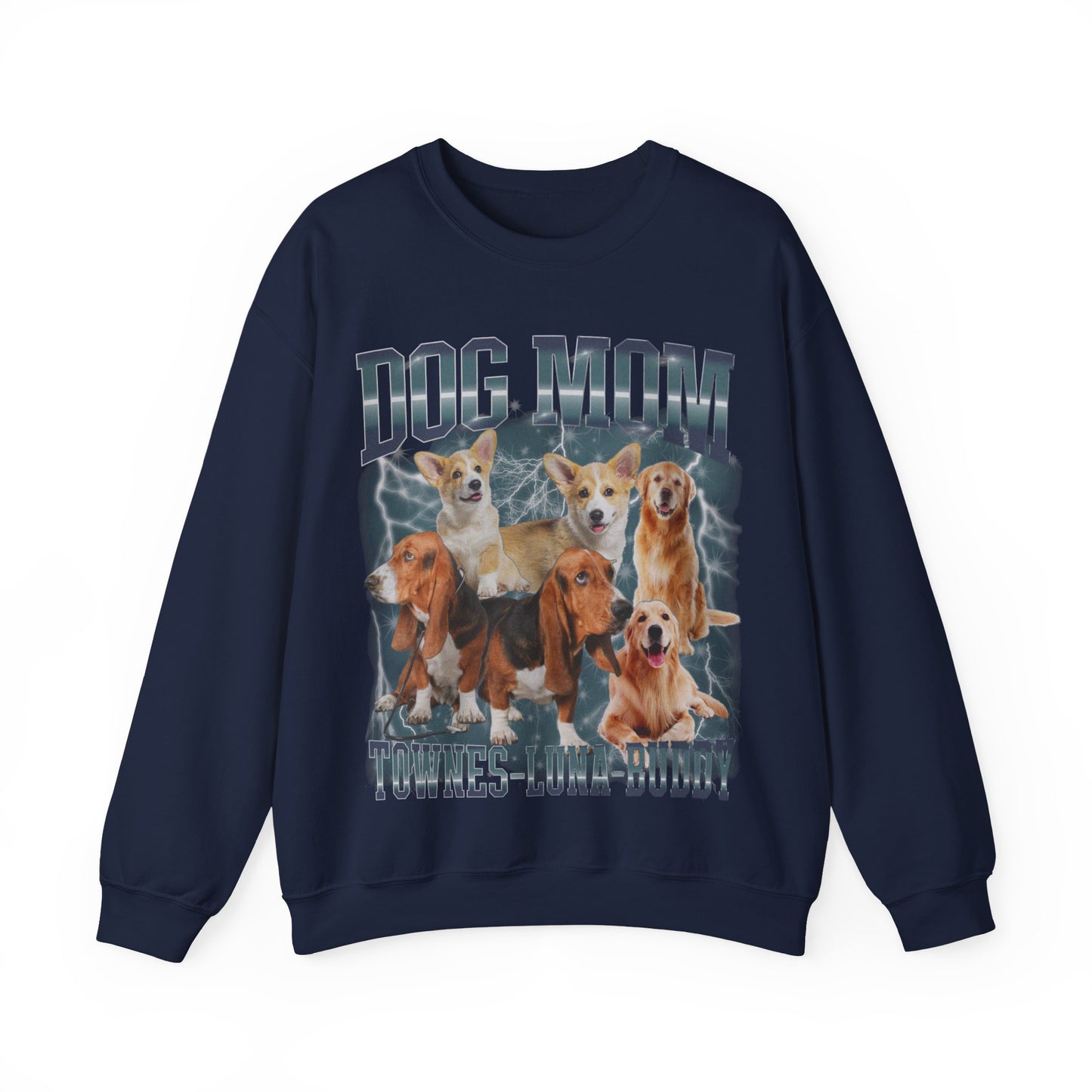Custom Retro Dog Bootleg Sweatshirt, Dog Mom Sweatshirt, Dog Bootleg Retro 90's Sweatshirt, Custom Pet Photo, Custom Pet Portrait, S1431