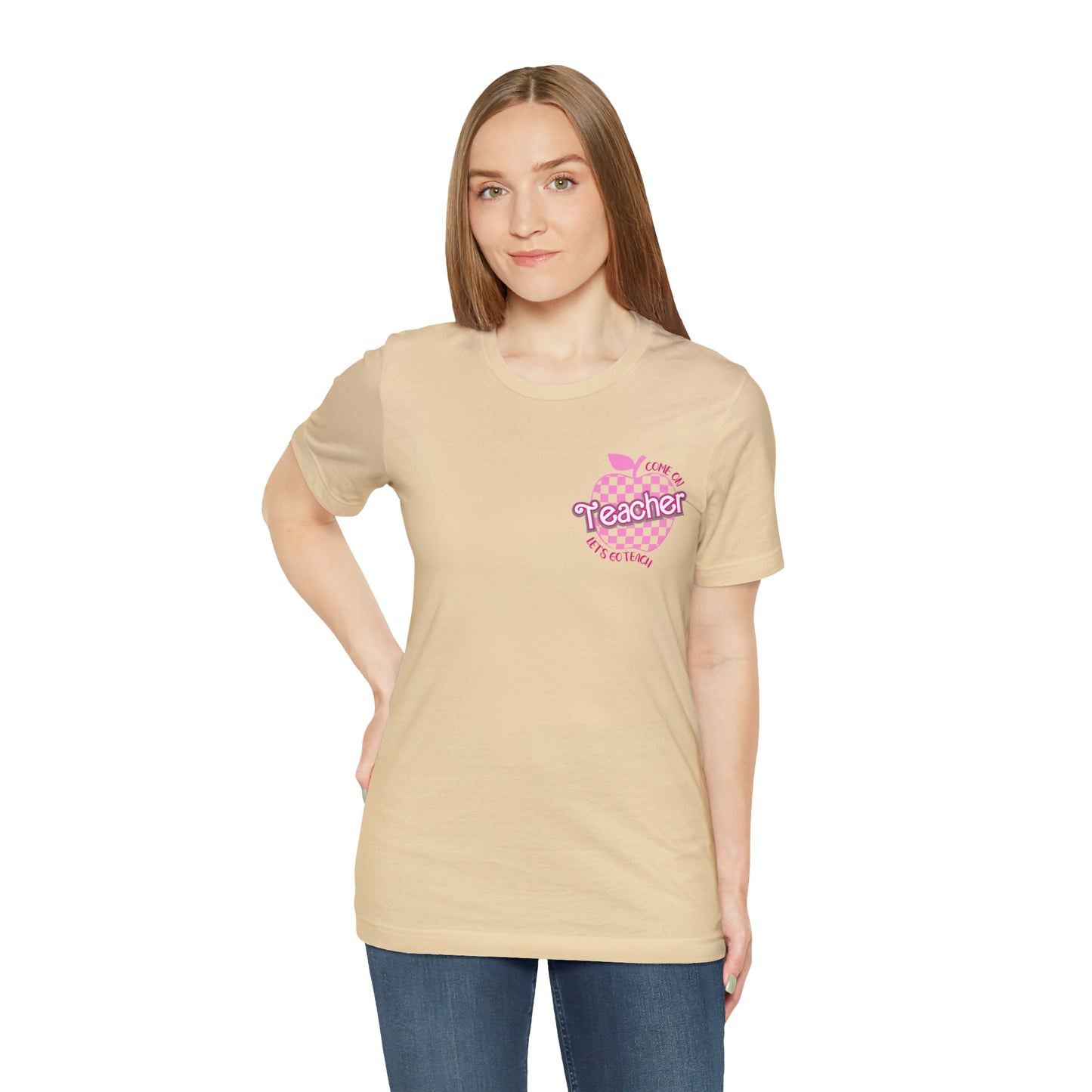 Come On Let's Go Teach Teacher Shirt, Trendy Teacher shirt, Retro Back to school, Teacher Appreciation Checkered Teacher Tee, T725