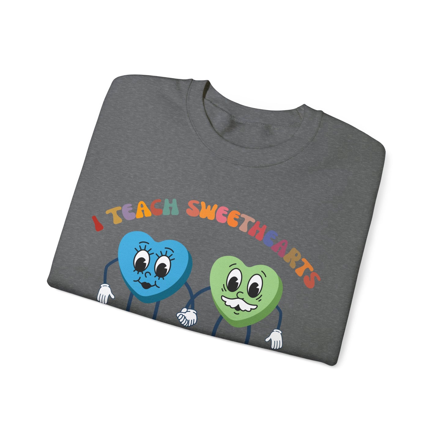 Personalized I Teach Sweethearts Valentines Day Sweatshirt Custom Teacher Valentine's Day Sweatshirt for Teacher, Gift for Hearts Day, S1275