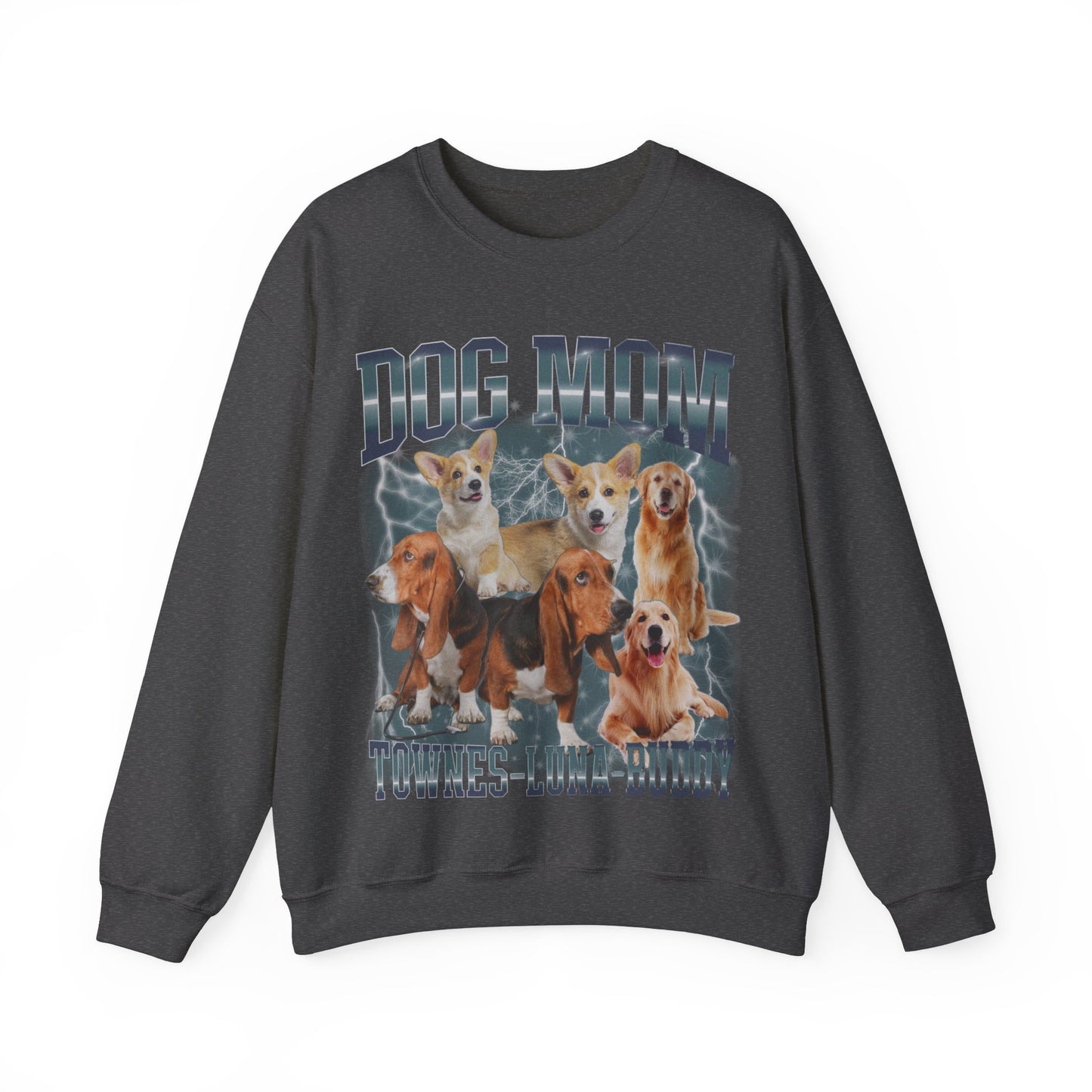 Custom Retro Dog Bootleg Sweatshirt, Dog Mom Sweatshirt, Dog Bootleg Retro 90's Sweatshirt, Custom Pet Photo, Custom Pet Portrait, S1431