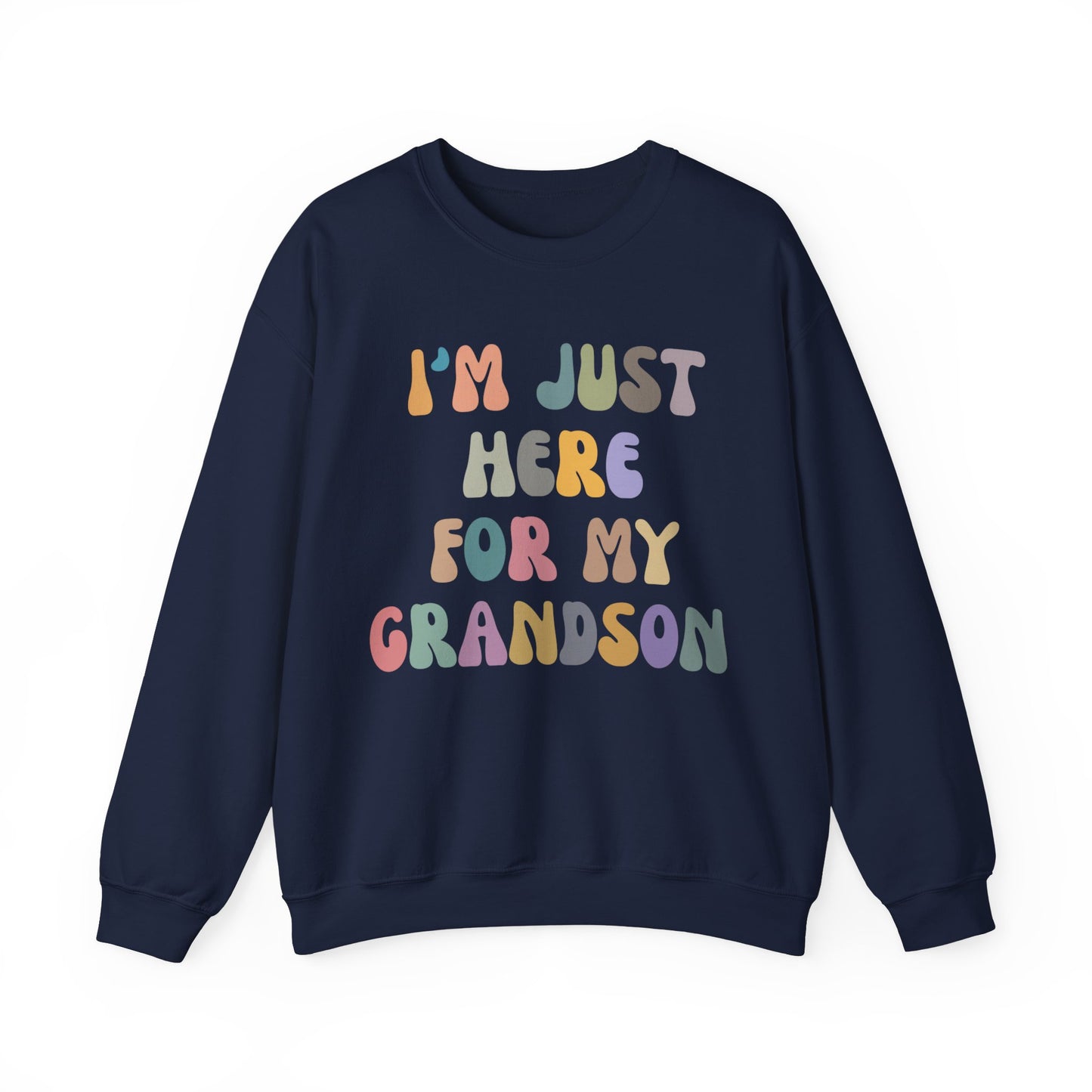 I'm Just Here for My Grandson Sweatshirt, Best Grandmother Sweatshirt, Supportive Grandma Sweatshirt, Gift for Granny from Grandson, S1073