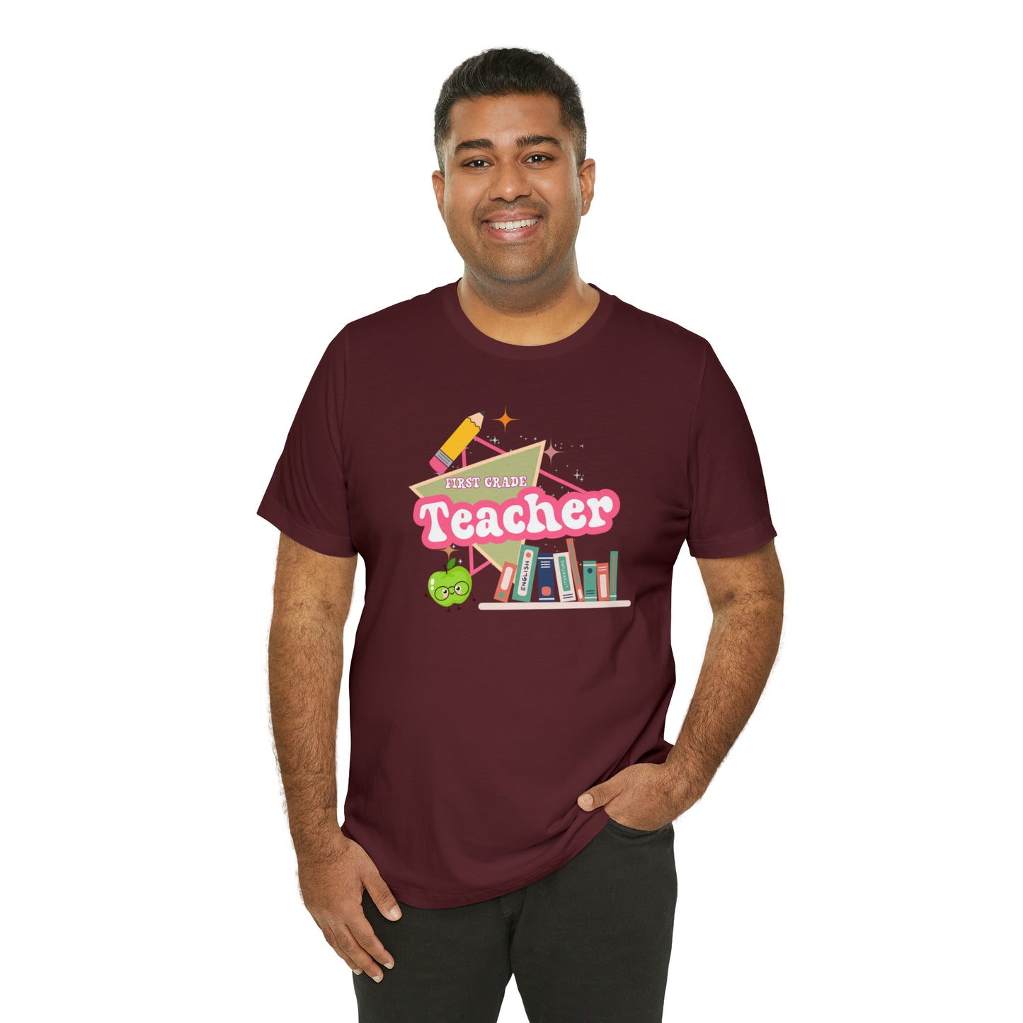 First grade teacher shirt, 1st grade shirt, 90s shirt, 90s teacher shirt, colorful school shirt, colorful teacher shirt, T542