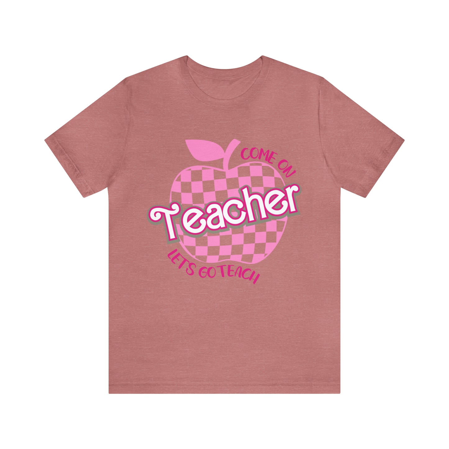 Come On Let's Go Teach Teacher Shirt, Trendy Teacher shirt, Retro Back to school, Teacher Appreciation Checkered Teacher Tee, T724