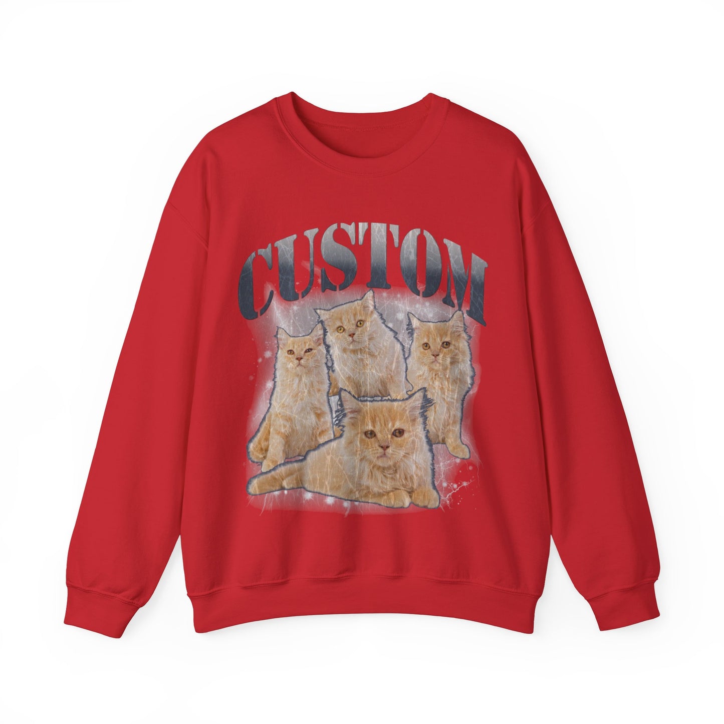 Retro Custom Cat Bootleg Tee, Custom Cat Sweatshirt, Custom Cat Lover Gift, Custom dog portrait, Vintage Funny Cat Sweatshirt, S1396