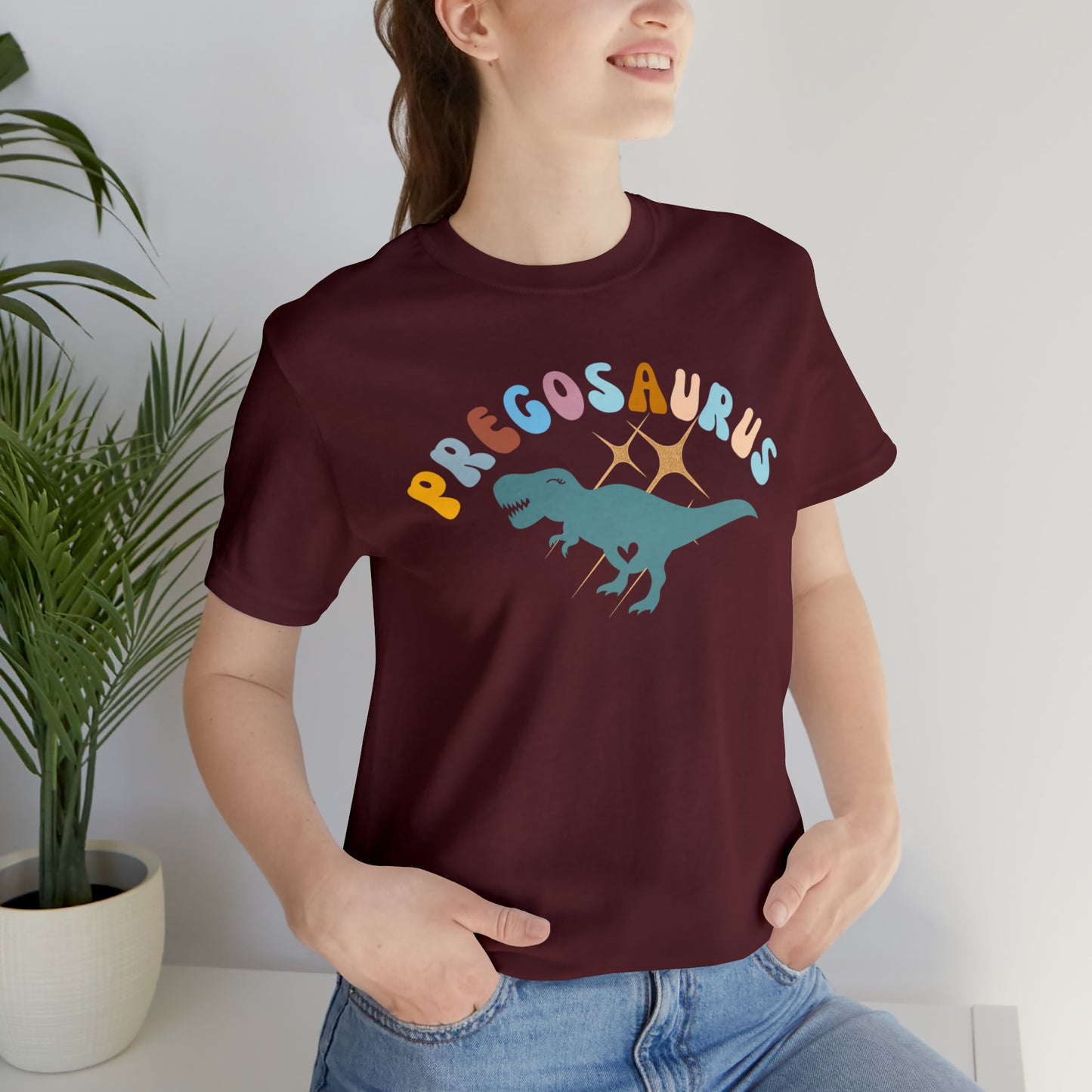 Funny Pregosaurus TShirt for Baby Shower, Funny Gift for Expecting Mom Shirt for Baby Announcement, T274