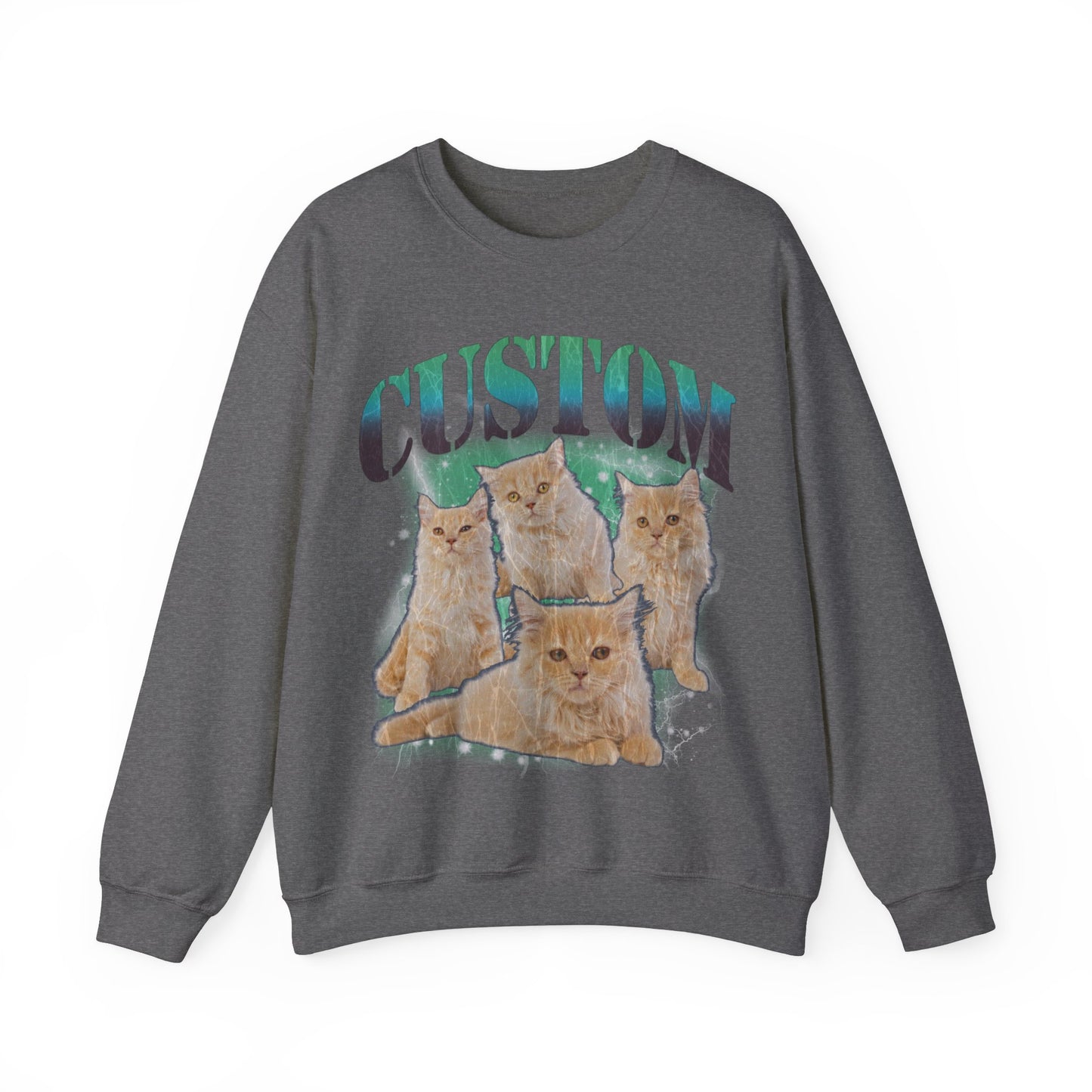 Retro Custom Cat Bootleg Tee, Custom Cat Sweatshirt, Custom Cat Lover Gift, Custom dog portrait, Vintage Funny Cat Sweatshirt, S1395