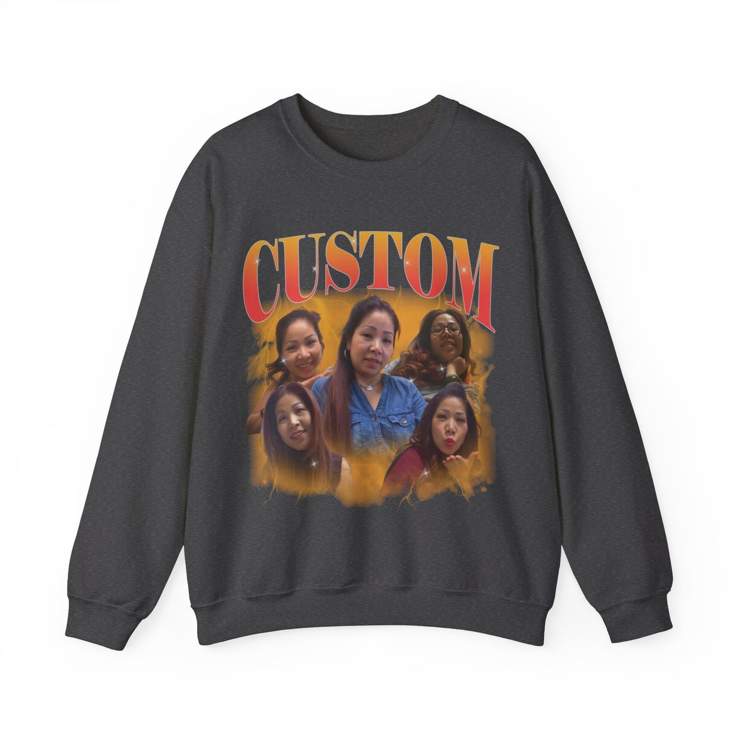 Custom Your Own Bootleg Tee, Retro Custom Bootleg Rap Tee, Custom Photo Sweatshirt, Insert Your Design Vintage Graphic 90s Sweatshirt, S1379