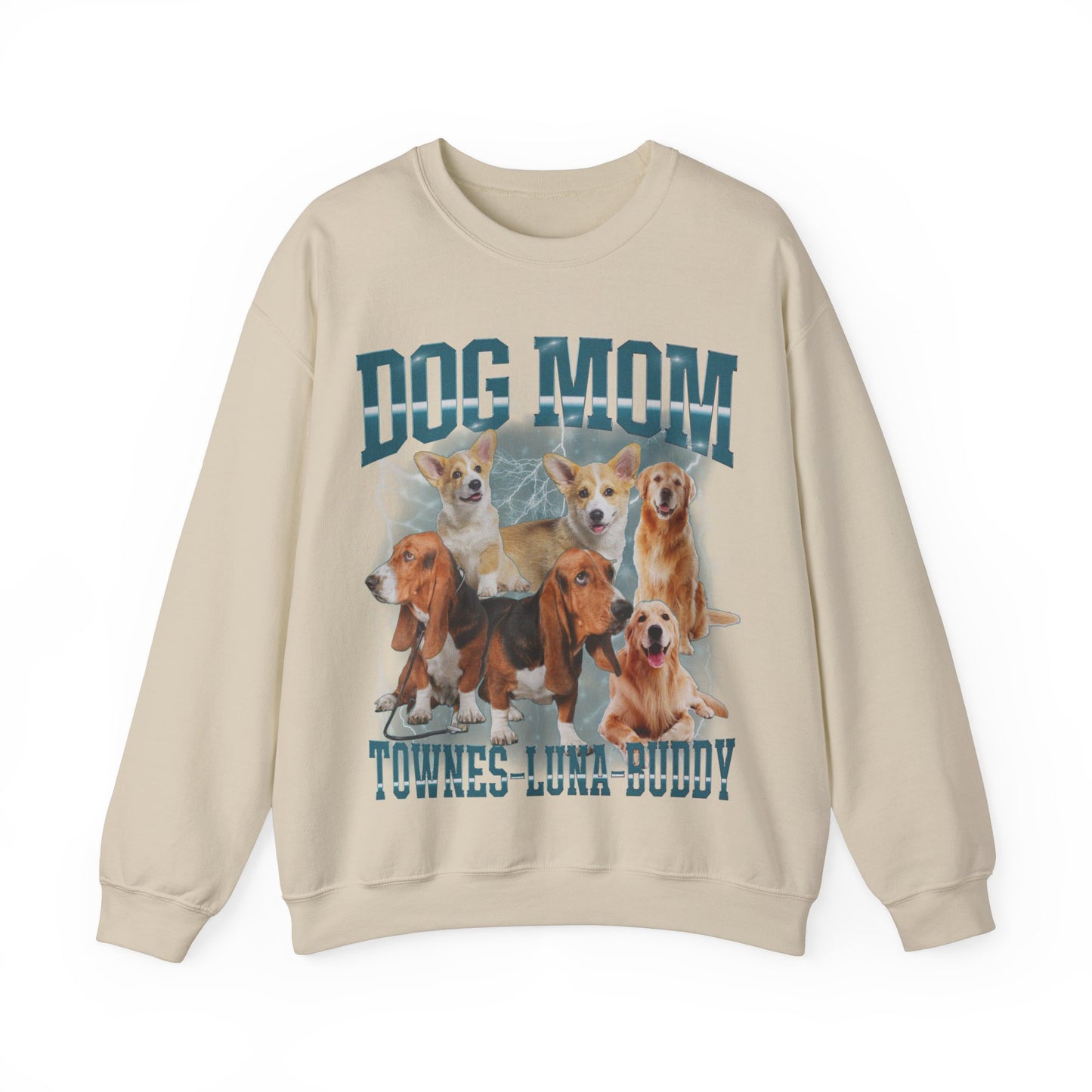 Custom Retro Dog Bootleg Sweatshirt, Dog Mom Sweatshirt, Dog Bootleg Retro 90's Sweatshirt, Custom Pet Photo, Custom Pet Portrait, S1434