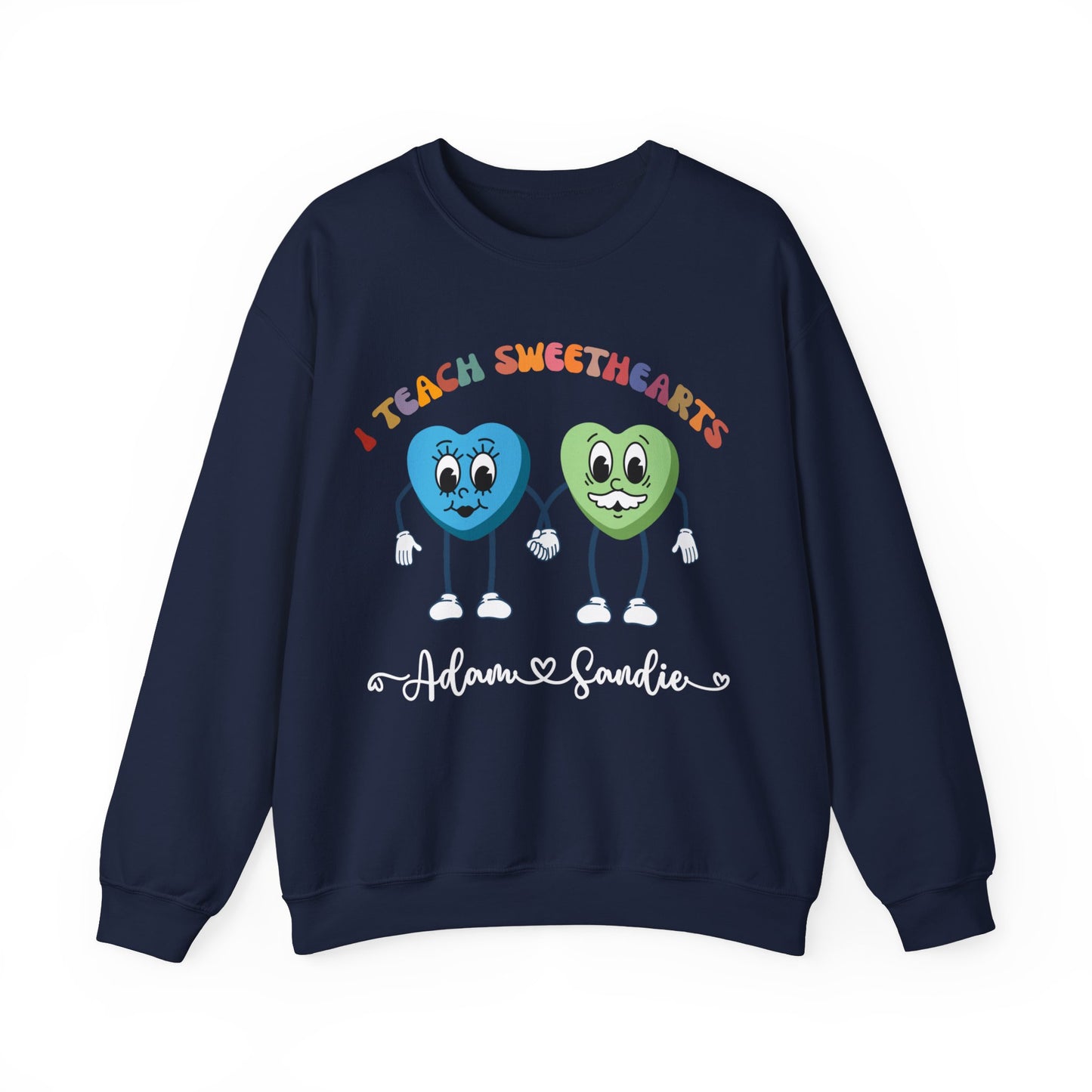 Personalized I Teach Sweethearts Valentines Day Sweatshirt Custom Teacher Valentine's Day Sweatshirt for Teacher, Gift for Hearts Day, S1275