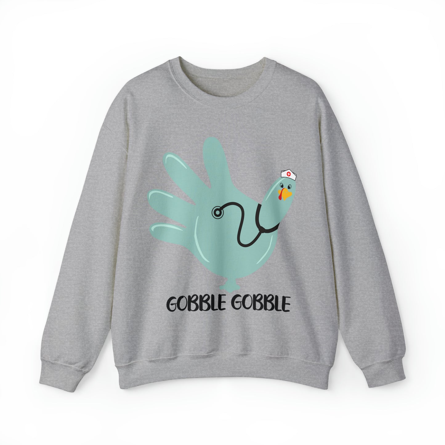 Gobble gobble turkey sweatshirt, Thanksgiving nurse sweatshirt, Rn Nursing student gift, Er department sweatshirt, Oncology nurse gift, S864