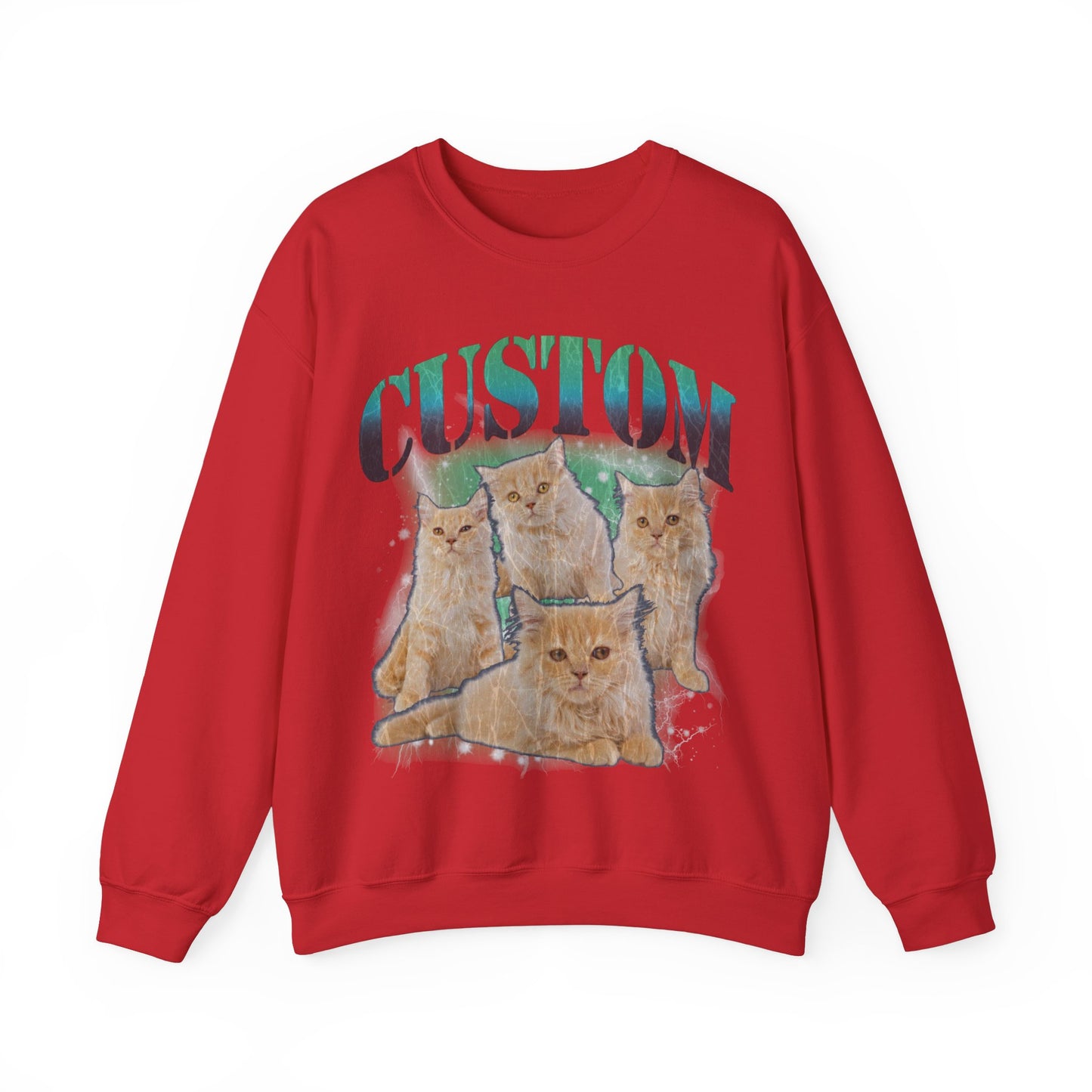 Retro Custom Cat Bootleg Tee, Custom Cat Sweatshirt, Custom Cat Lover Gift, Custom dog portrait, Vintage Funny Cat Sweatshirt, S1395