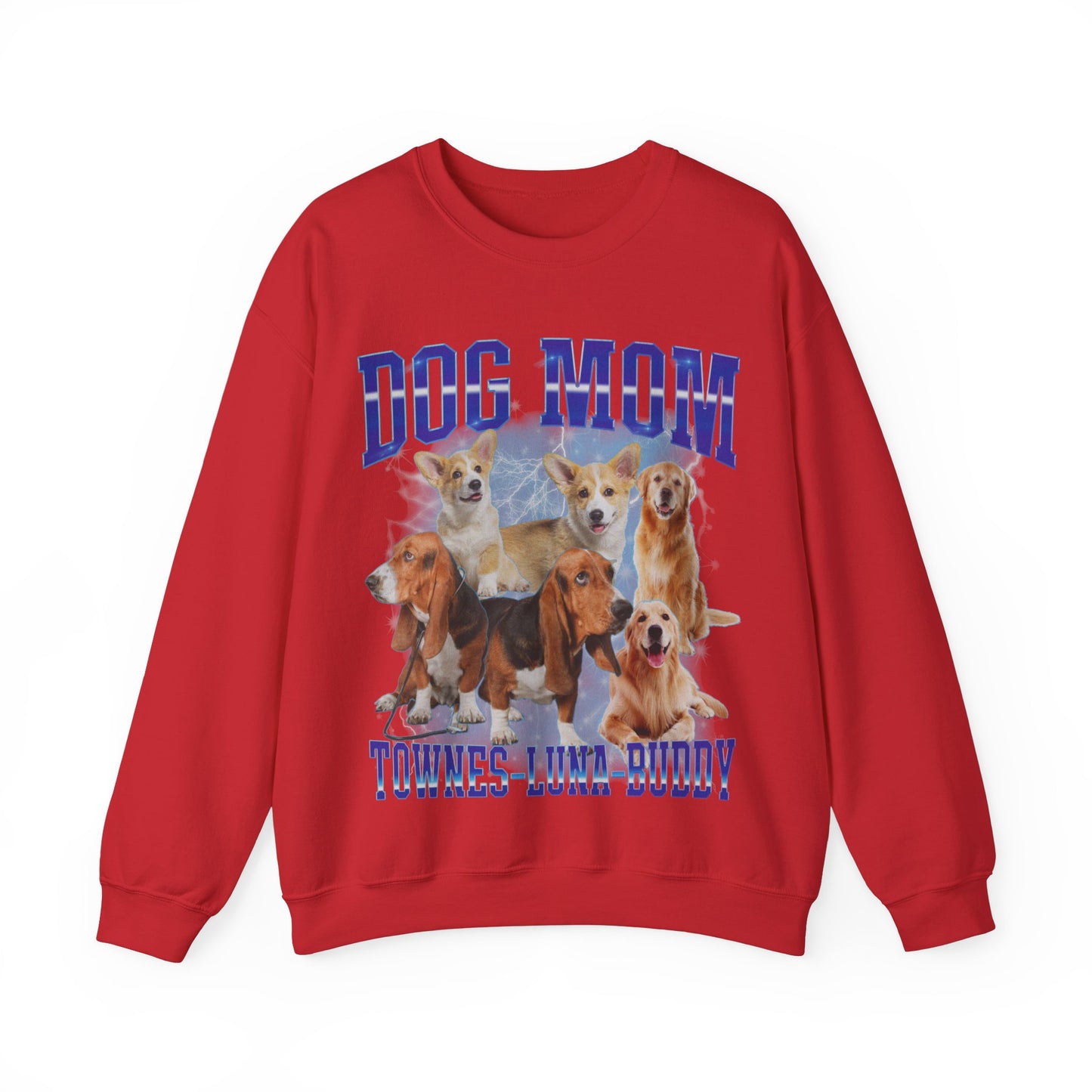 Custom Retro Dog Bootleg Sweatshirt, Dog Mom Sweatshirt, Dog Bootleg Retro 90's Sweatshirt, Custom Pet Photo, Custom Pet Portrait, S1428