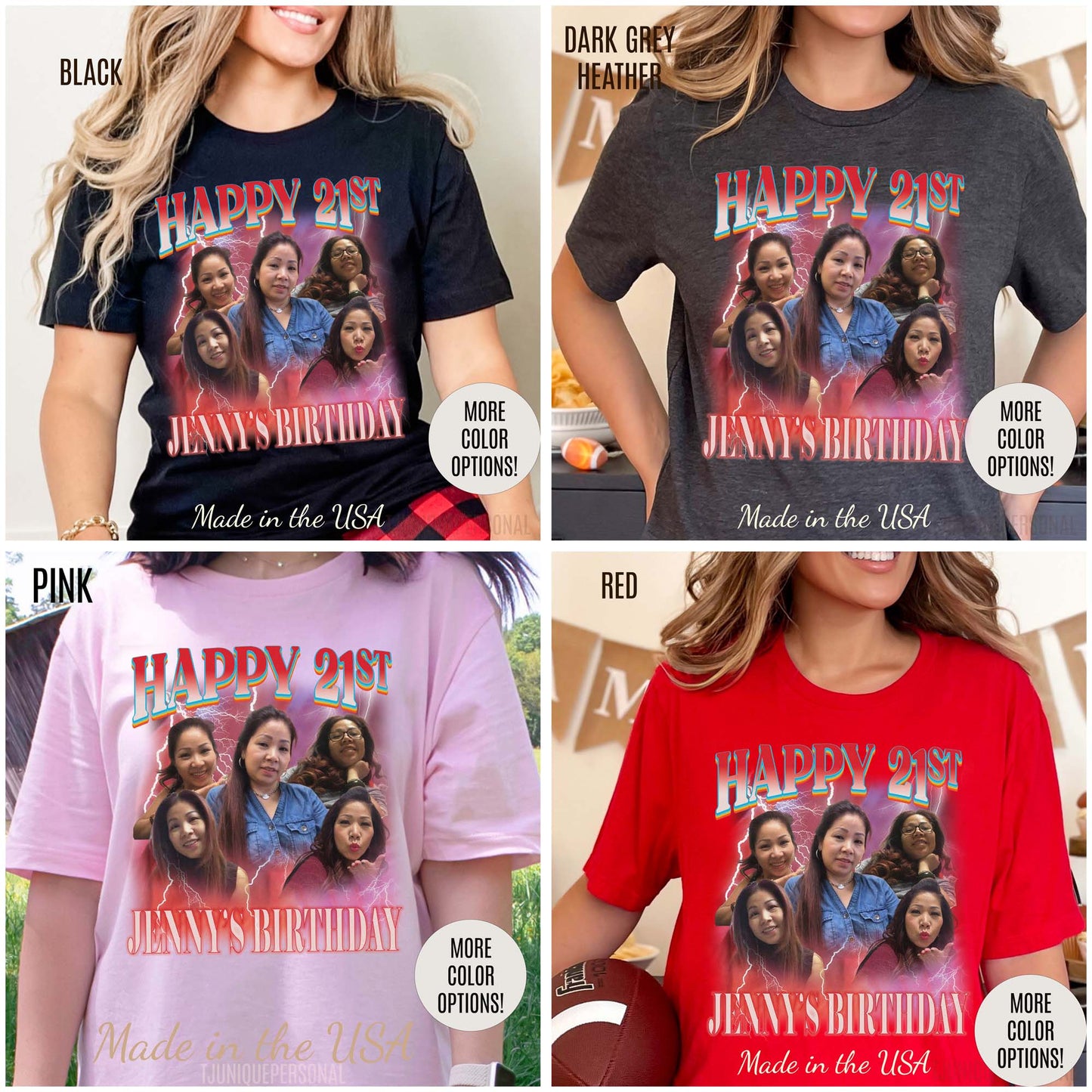 Custom 21st birthday shirt, Custom Bootleg Rap Tee 21st birthday gifts Vintage Graphic Tshirt, T1447
