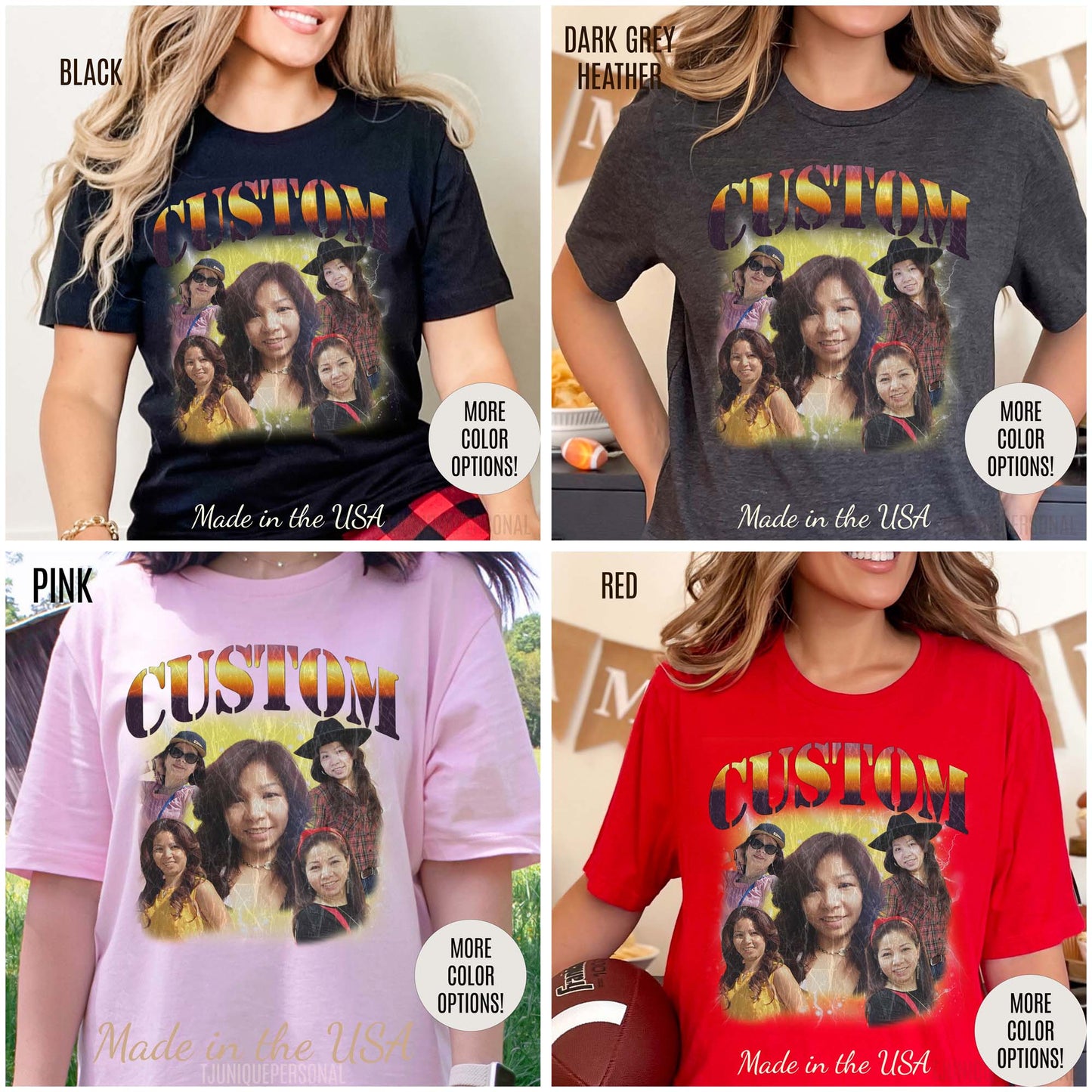 Retro Custom Bootleg Rap Tee, Custom Cat Shirt, Custom Cat Lover Gift, Custom Retro Portrait Shirt, Vintage Funny Bootleg Shirt, T1398