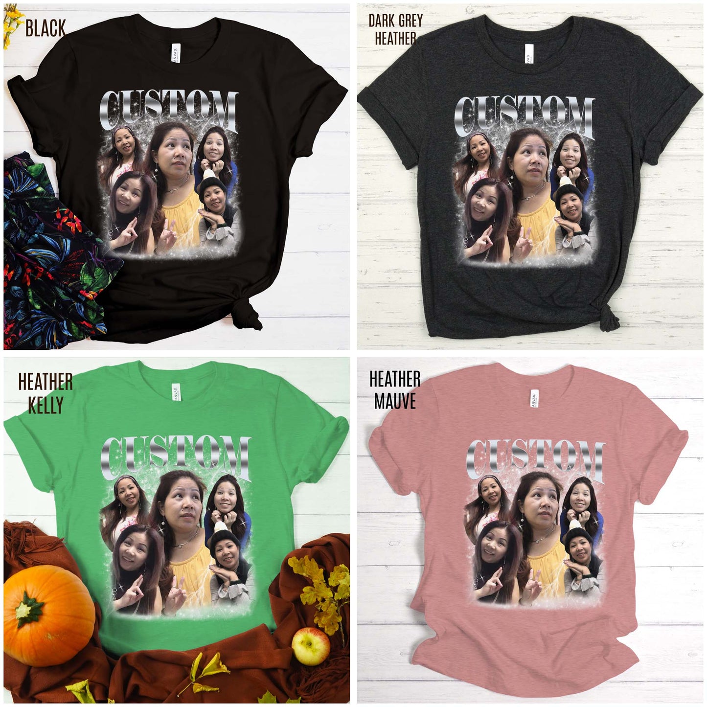 Custom Bootleg Rap Tee, Vintage Graphic 90s Custom Photo Tshirt, Custom Photo Shirt, T1336