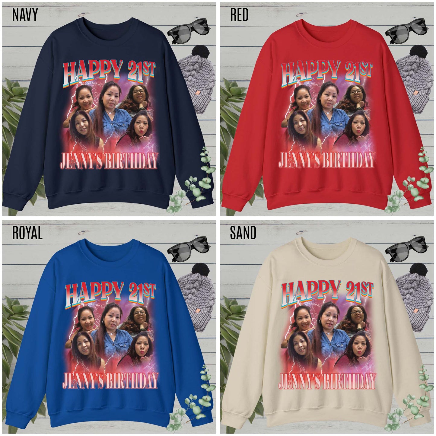 Custom 21st birthday sweatshirt, Custom Bootleg Rap sweatshirt, 21st birthday gifts, Vintage Graphic Sweatshirt, 18th birthday gift, S1447