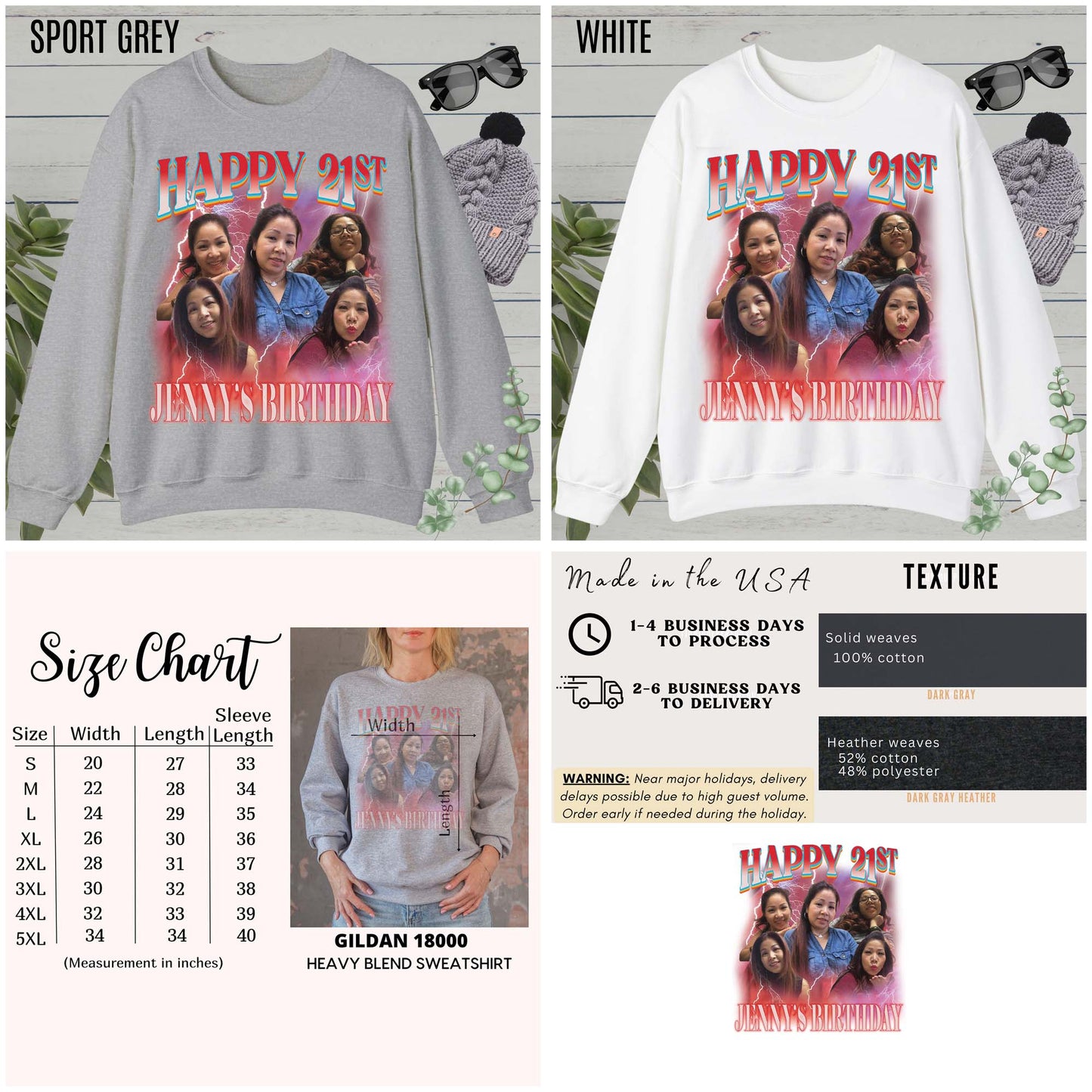 Custom 21st birthday sweatshirt, Custom Bootleg Rap sweatshirt, 21st birthday gifts, Vintage Graphic Sweatshirt, 18th birthday gift, S1447