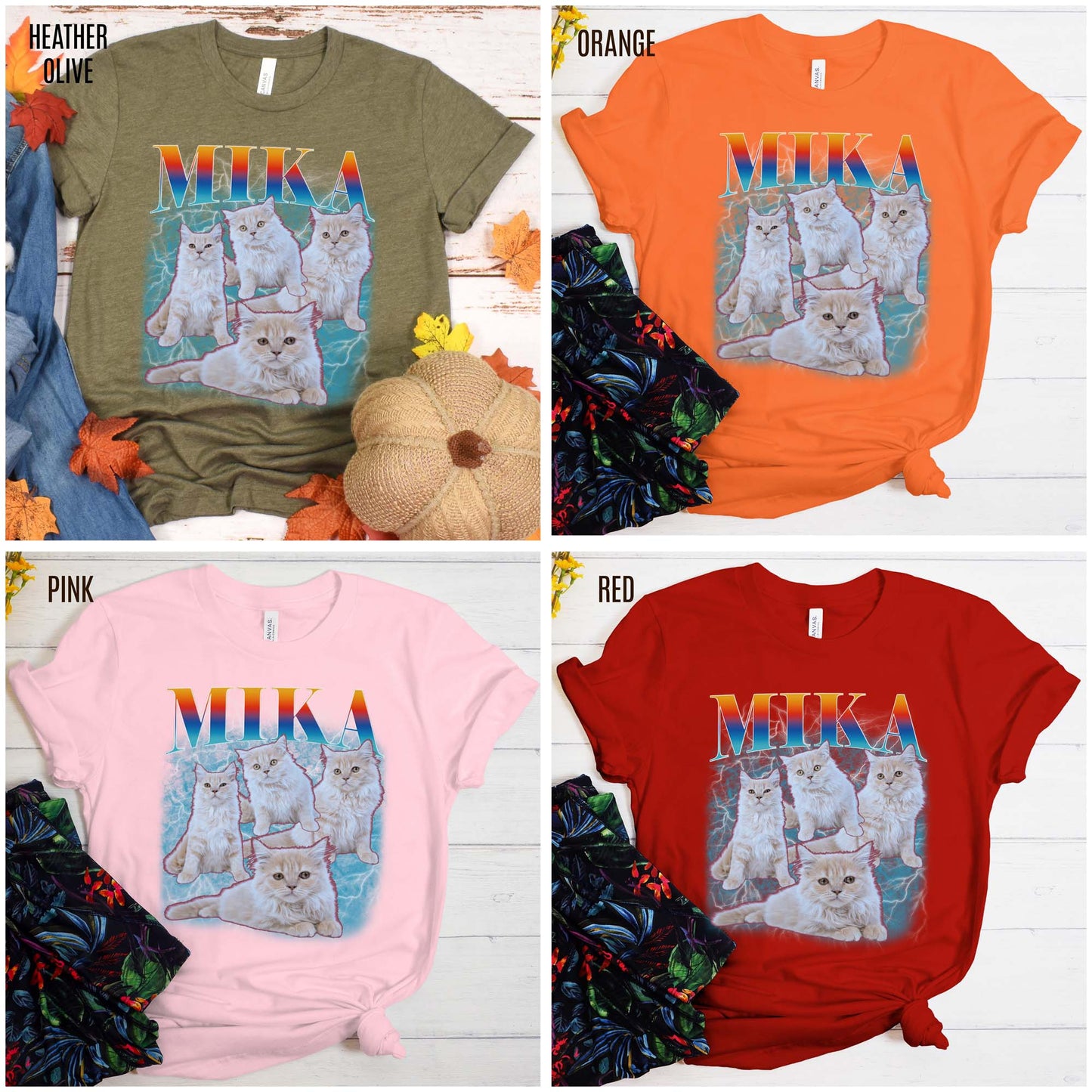 Pet Custom Vintage Shirt, Custom Bootleg Rap Tee Cat, Cat Bootleg Retro 90's Tee Gift For Her, Customize Pet Shirts, T1333