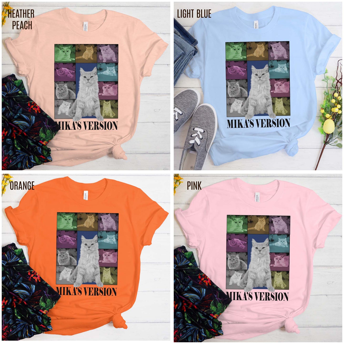 Custom Eras Tour Cat's Version shirt, Custom Dog Cat Shirt, Custom Pet Portrait Shirt, T1341