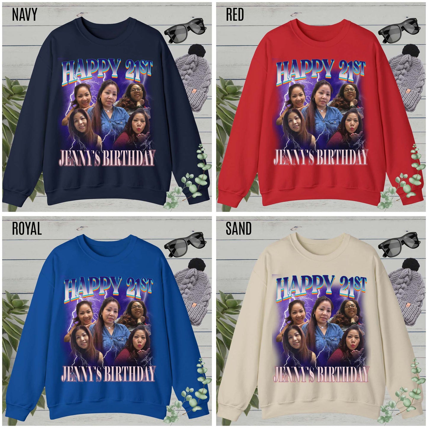 Custom 21st birthday sweatshirt, Custom Bootleg Rap sweatshirt, 21st birthday gifts, Vintage Graphic Sweatshirt, 18th birthday gift, S1448