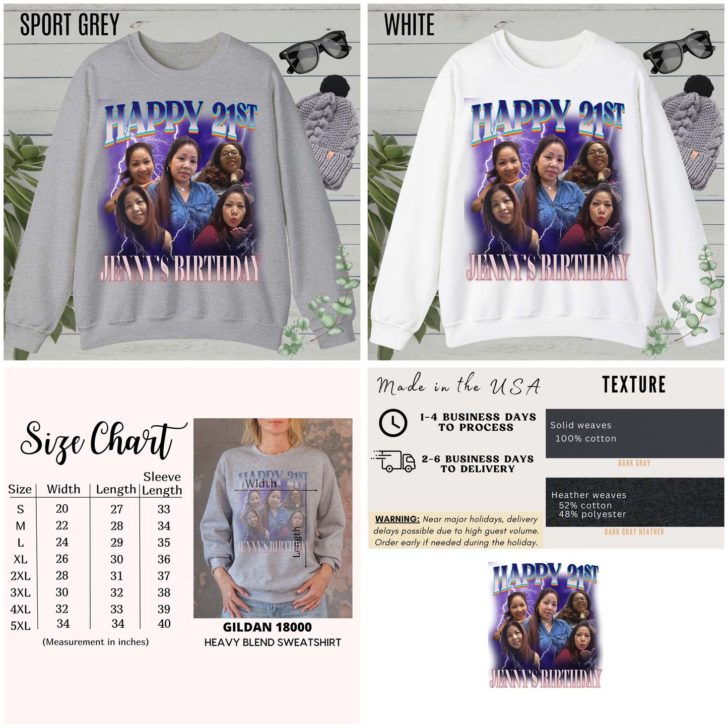 Custom 21st birthday sweatshirt, Custom Bootleg Rap sweatshirt, 21st birthday gifts, Vintage Graphic Sweatshirt, 18th birthday gift, S1448