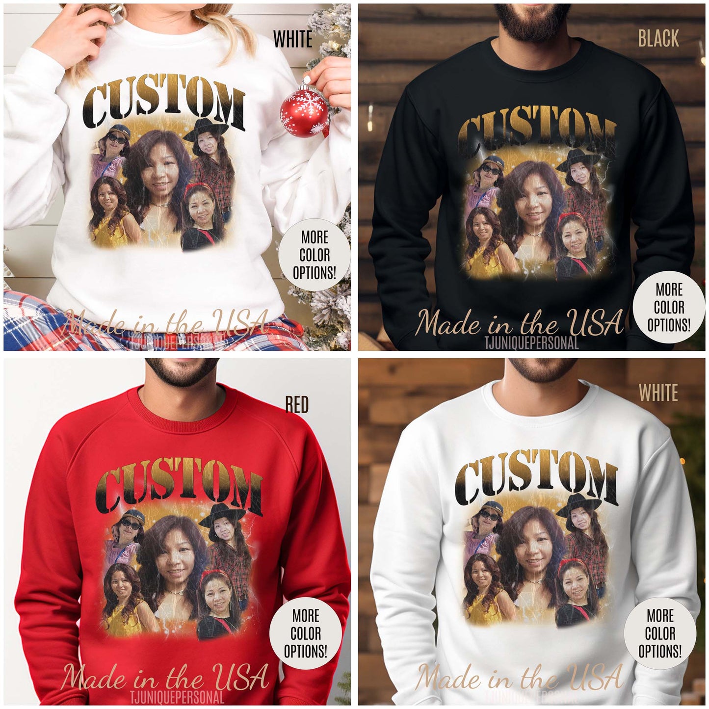 Retro Custom Bootleg Rap Sweatshirt, Custom Cat Lover Gift, Custom Retro Portrait Sweatshirt, Vintage Funny Bootleg Sweatshirt, S1400