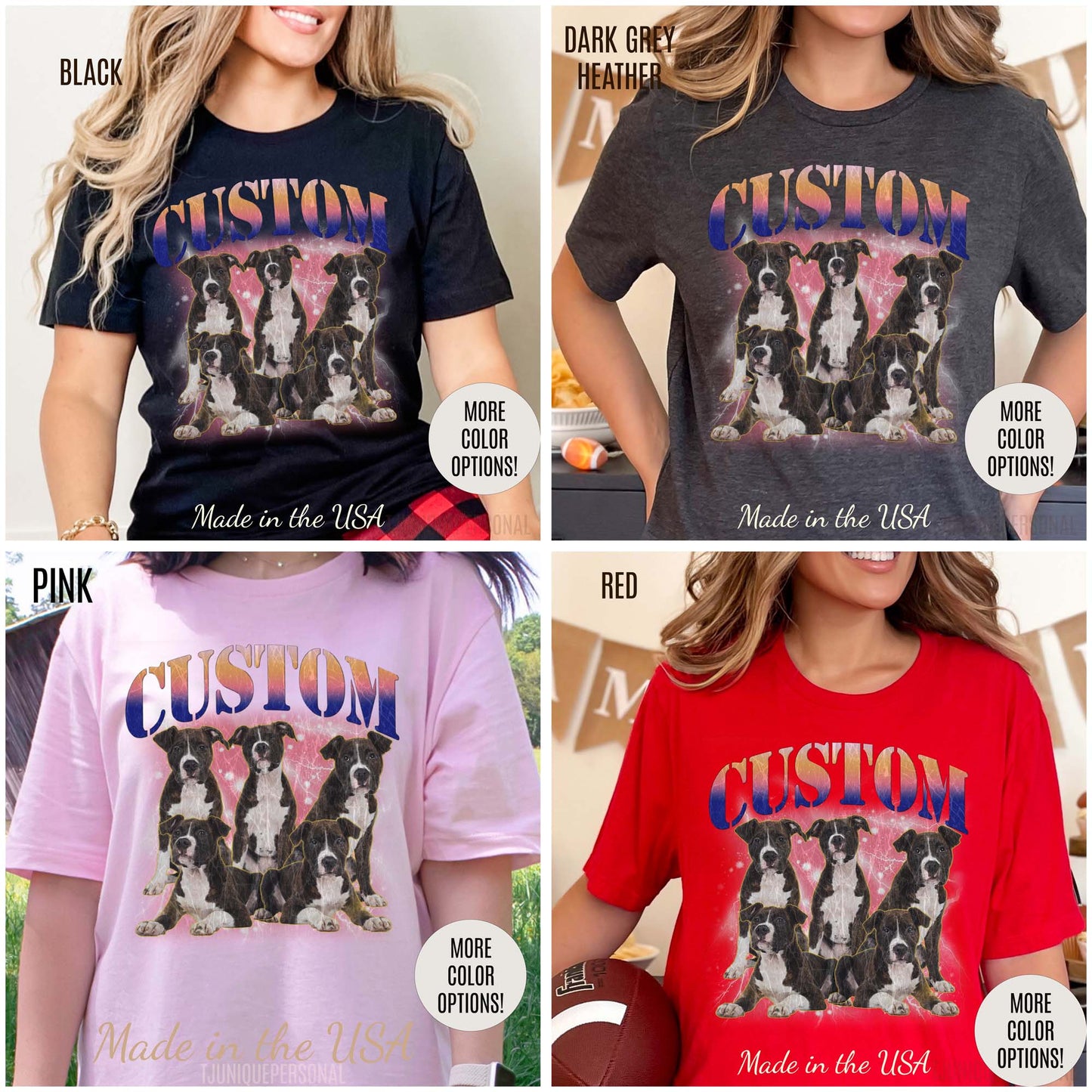 Retro Custom Your Own Bootleg Tee, Custom Cat Bootleg Tee, Custom Dog Bootleg Tee, Custom dog portrait, Vintage Graphic 90s Tshirt, T1392