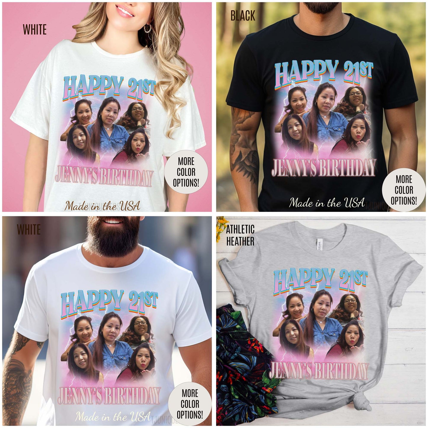 Custom 21st birthday shirt, Custom Bootleg Rap Tee 21st birthday gifts Vintage Graphic Tshirt, T1450
