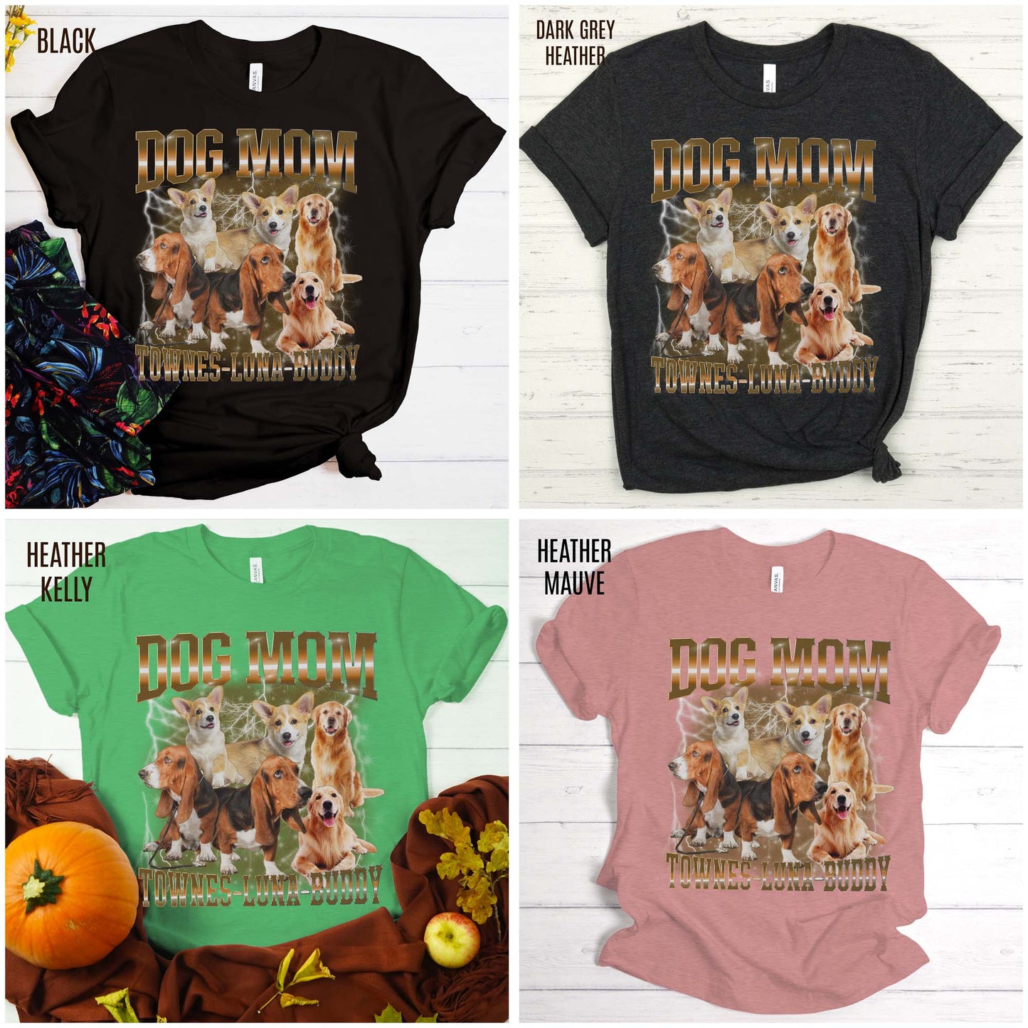Custom Retro Dog Bootleg Shirt, Dog Mom Shirt, Dog Bootleg Retro 90's Tee, Custom Pet Photo, Custom Pet Portrait, Pet Lovers Gift, T1432