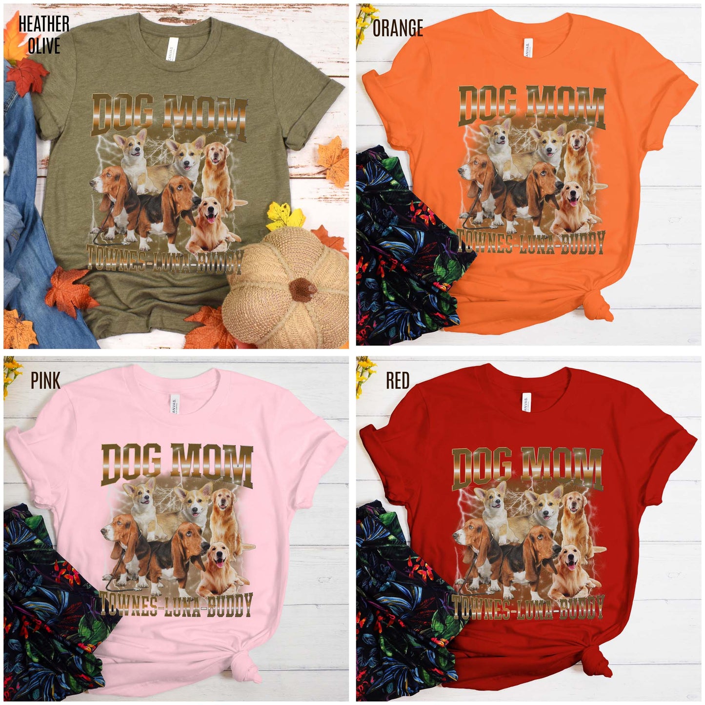 Custom Retro Dog Bootleg Shirt, Dog Mom Shirt, Dog Bootleg Retro 90's Tee, Custom Pet Photo, Custom Pet Portrait, Pet Lovers Gift, T1432