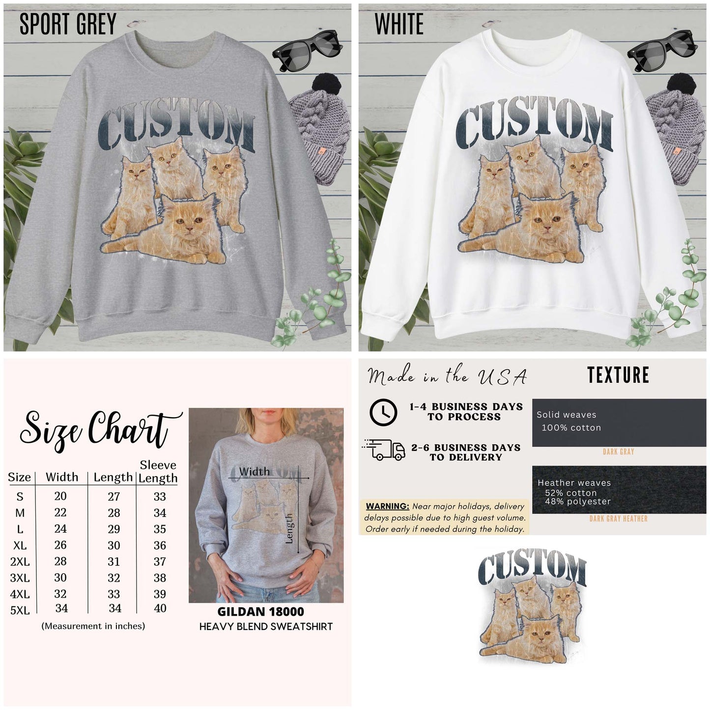 Retro Custom Cat Bootleg Tee, Custom Cat Sweatshirt, Custom Cat Lover Gift, Custom dog portrait, Vintage Funny Cat Sweatshirt, S1396