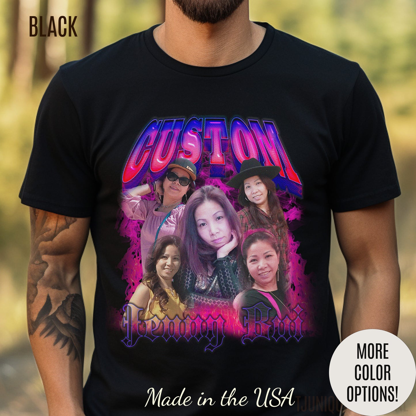 Custom Bootleg Rap Tee, Vintage Graphic 90s Custom Photo Tshirt, Custom Photo Shirt, Custom Your Bootleg Idea, Gift For Lover Rap, T1313