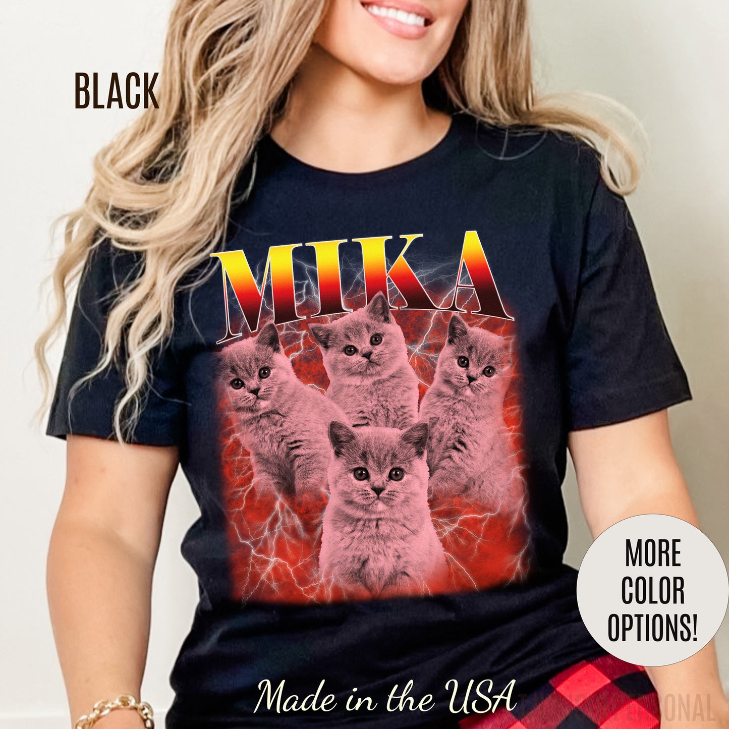 Pet Custom Vintage Shirt, Custom Bootleg Rap Tee Cat, Cat Bootleg Retro 90's Tee Gift For Her, Customize Pet Shirts, T1332