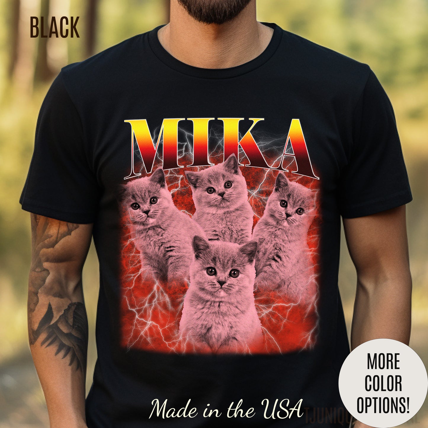 Pet Custom Vintage Shirt, Custom Bootleg Rap Tee Cat, Cat Bootleg Retro 90's Tee Gift For Her, Customize Pet Shirts, T1332