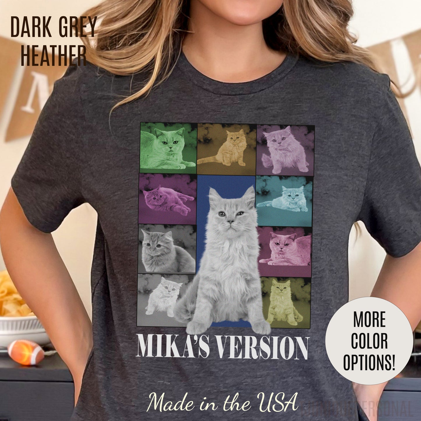 Custom Eras Tour Cat's Version shirt, Custom Dog Cat Shirt, Custom Pet Portrait Shirt, T1341