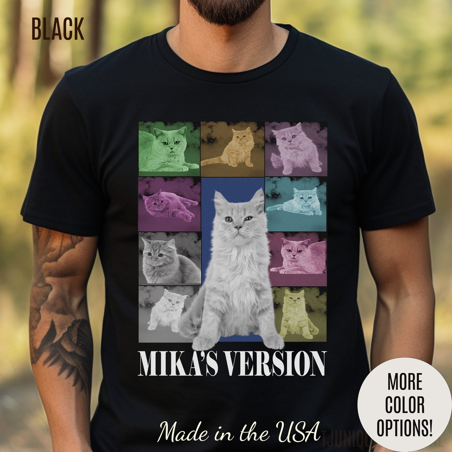 Custom Eras Tour Cat's Version shirt, Custom Dog Cat Shirt, Custom Pet Portrait Shirt, T1341