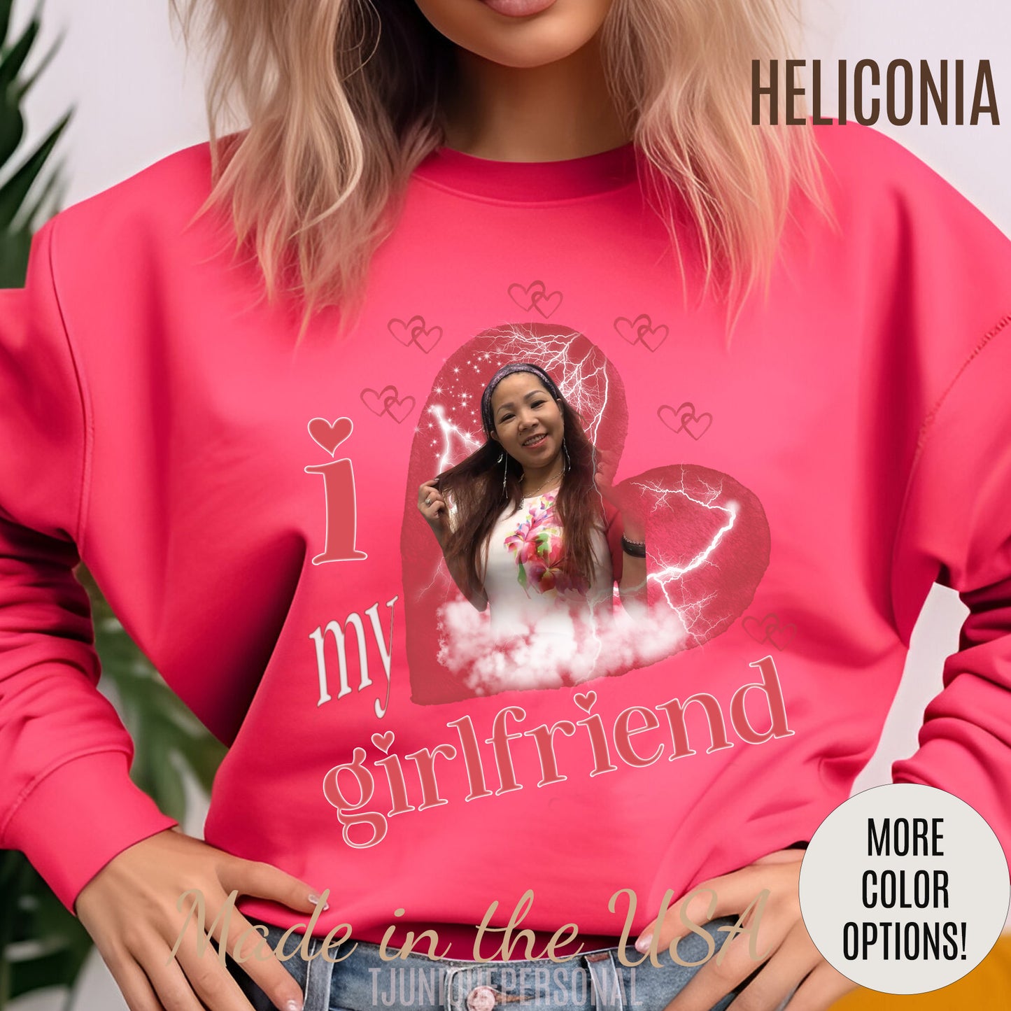 I Love My Girlfriend Sweatshirt Custom Picture, I Love My Girlfriend Custom Photo Sweatshirt, I Love My Girlfriend Sweatshirt Custom, SW1342