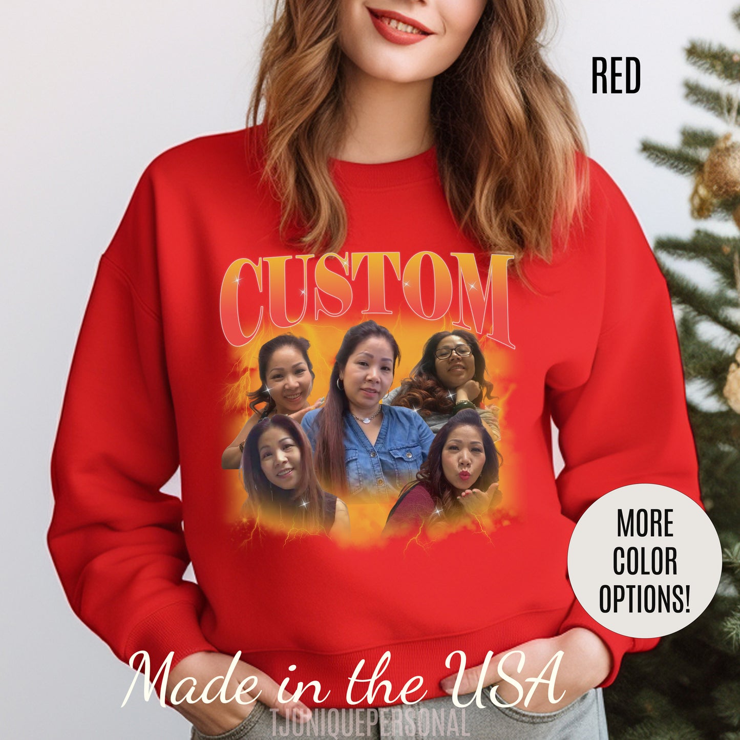 Custom Your Own Bootleg Tee, Retro Custom Bootleg Rap Tee, Custom Photo Sweatshirt, Insert Your Design Vintage Graphic 90s Sweatshirt, S1379