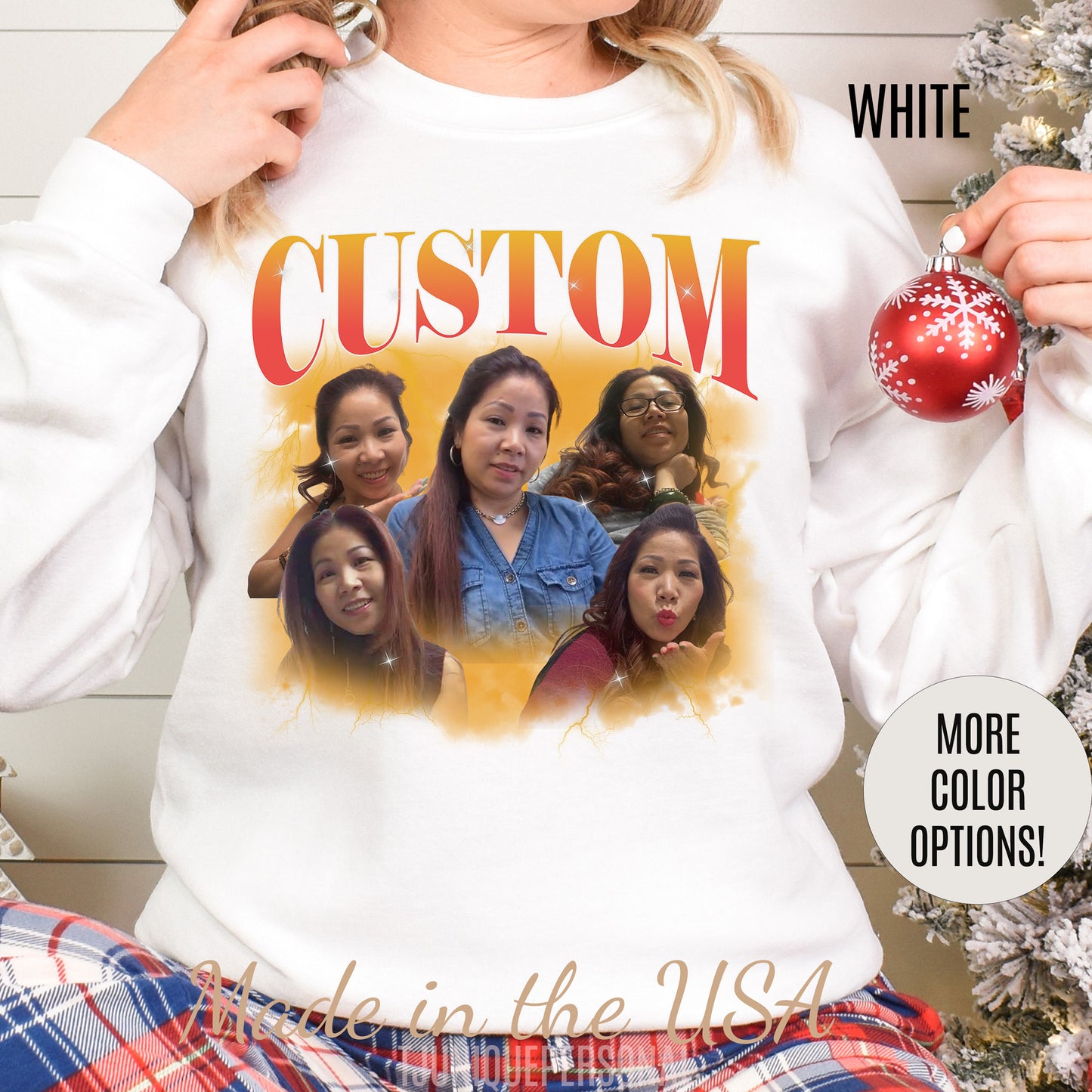 Custom Your Own Bootleg Tee, Retro Custom Bootleg Rap Tee, Custom Photo Sweatshirt, Insert Your Design Vintage Graphic 90s Sweatshirt, S1379
