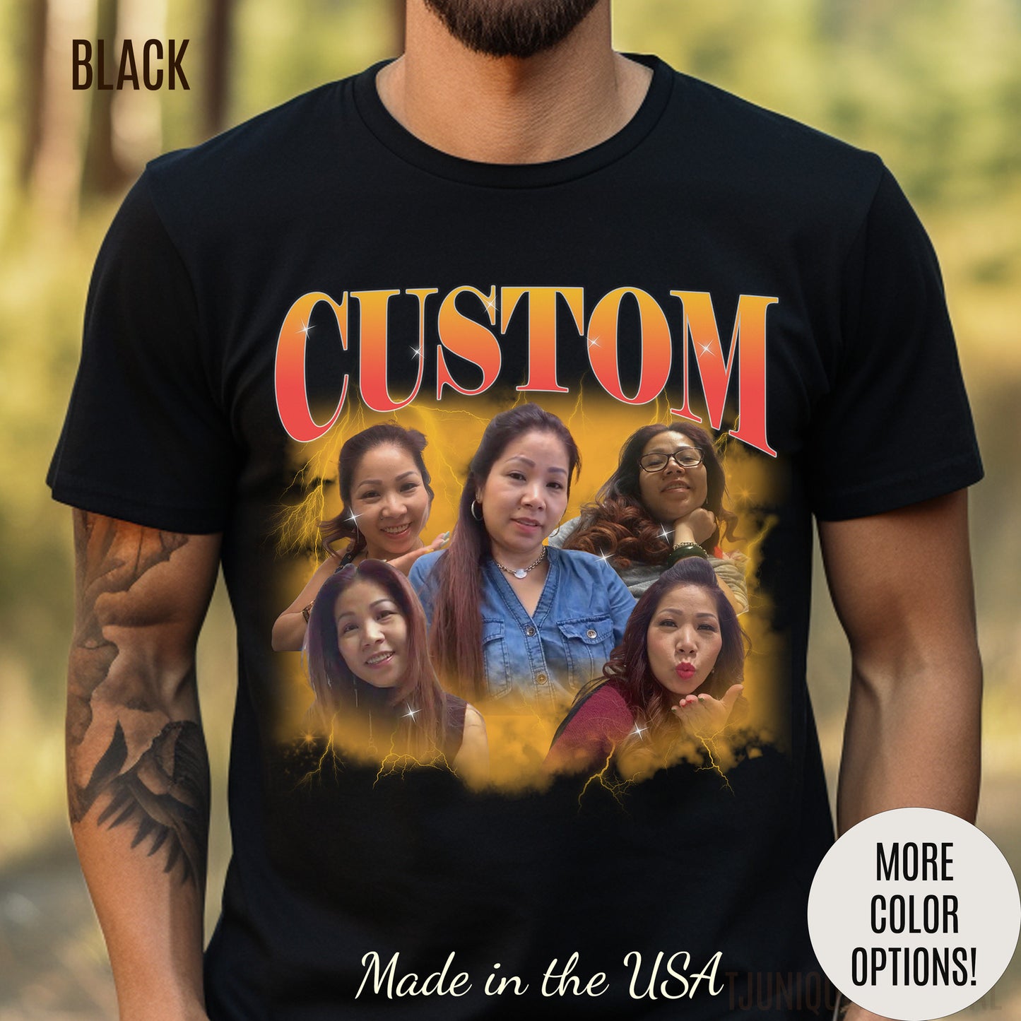 Custom Your Own Bootleg Tee, Retro Custom Bootleg Rap Tee, Custom Your Photo, Insert Your Design, Vintage Graphic 90s Tshirt, T1379