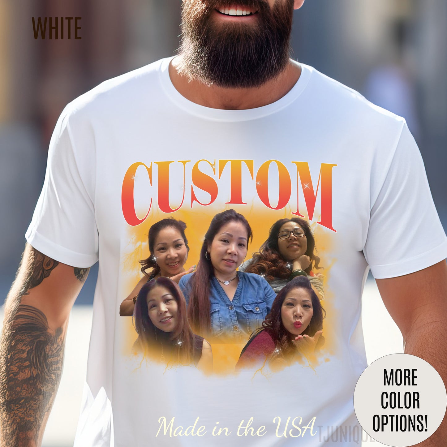 Custom Your Own Bootleg Tee, Retro Custom Bootleg Rap Tee, Custom Your Photo, Insert Your Design, Vintage Graphic 90s Tshirt, T1379