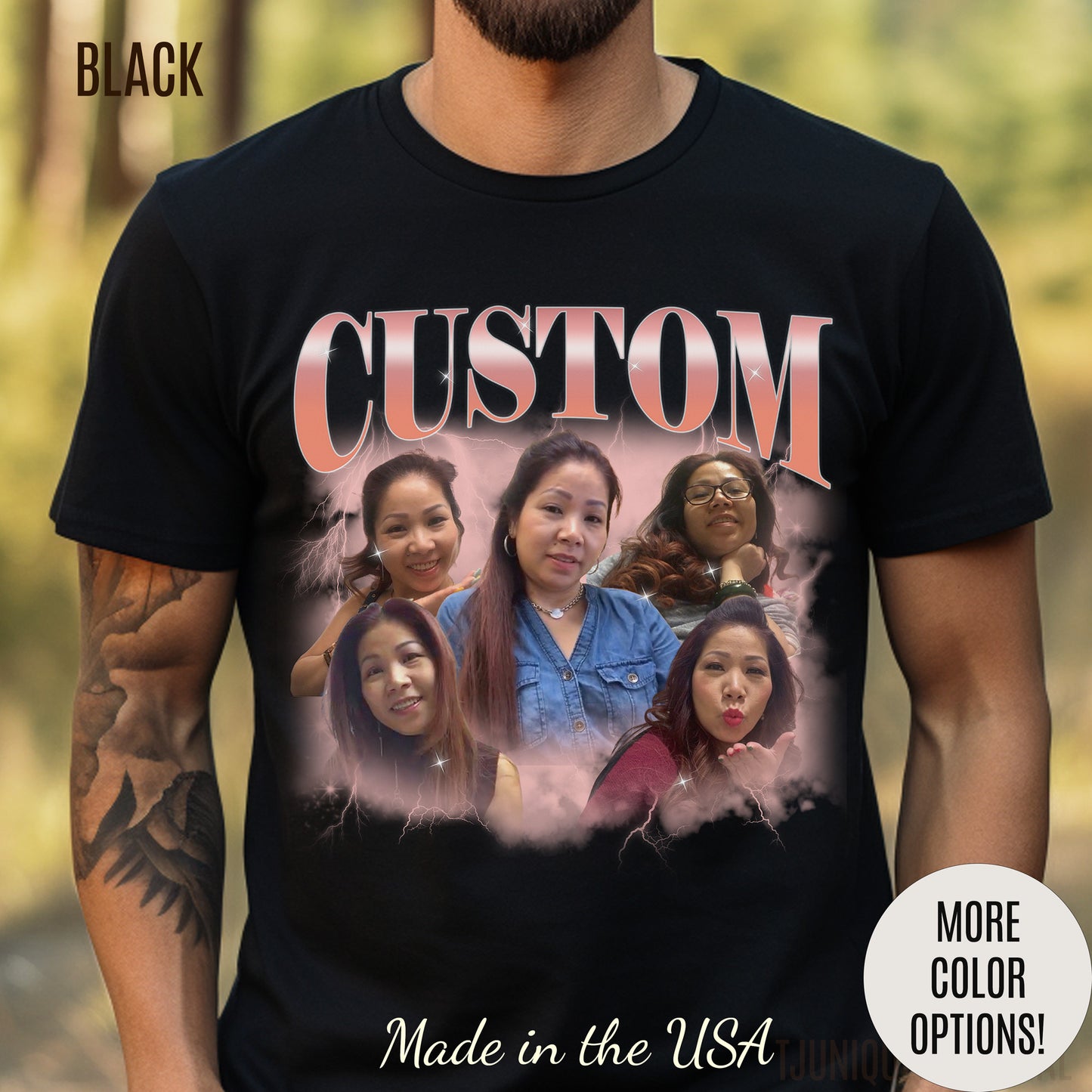 Custom Your Own Bootleg Tee, Retro Custom Bootleg Rap Tee, Custom Your Photo, Insert Your Design, Vintage Graphic 90s Tshirt, T1389