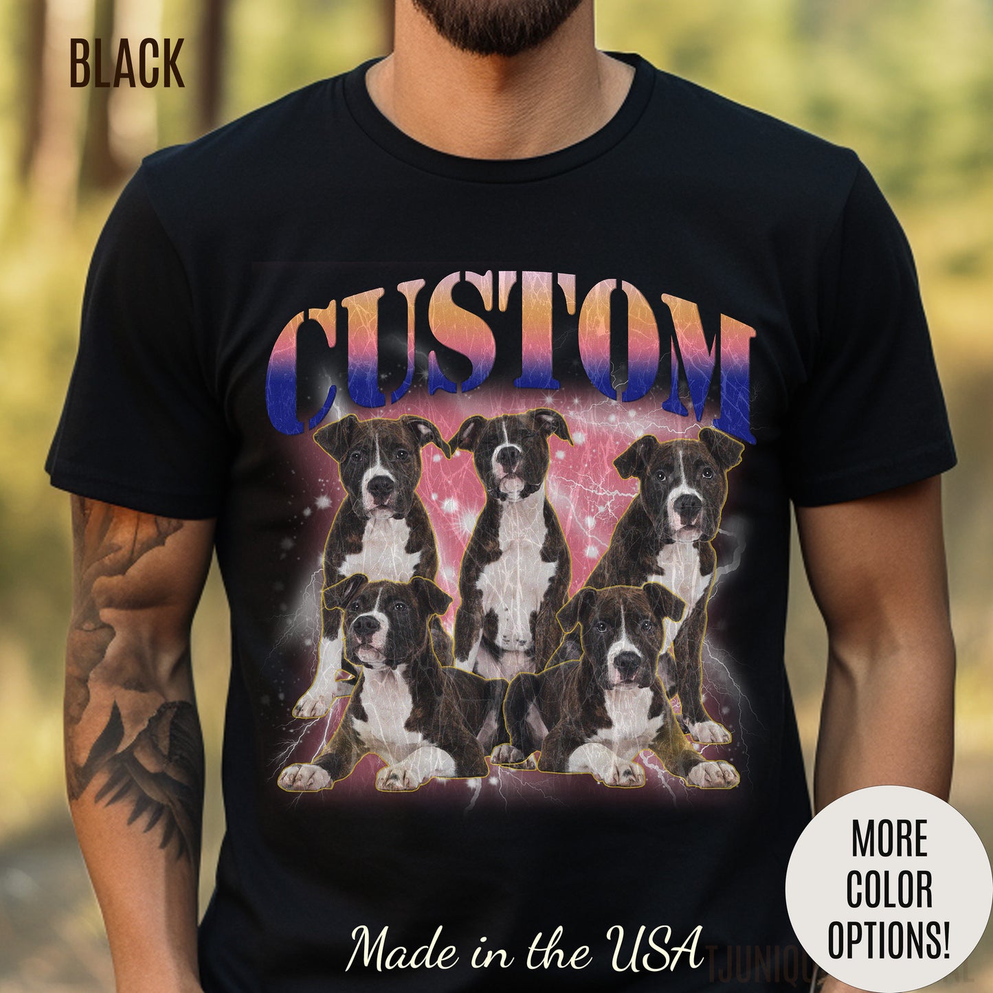 Retro Custom Your Own Bootleg Tee, Custom Cat Bootleg Tee, Custom Dog Bootleg Tee, Custom dog portrait, Vintage Graphic 90s Tshirt, T1392