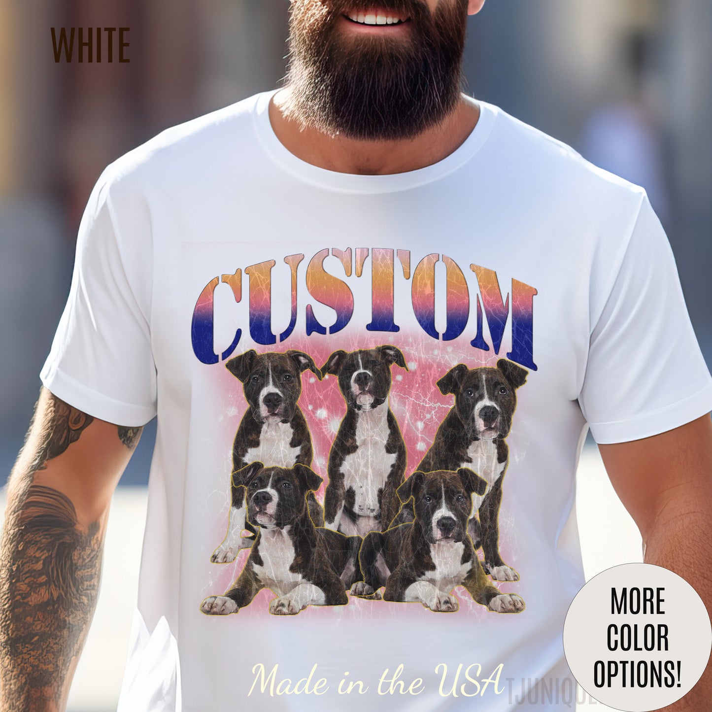 Retro Custom Your Own Bootleg Tee, Custom Cat Bootleg Tee, Custom Dog Bootleg Tee, Custom dog portrait, Vintage Graphic 90s Tshirt, T1392